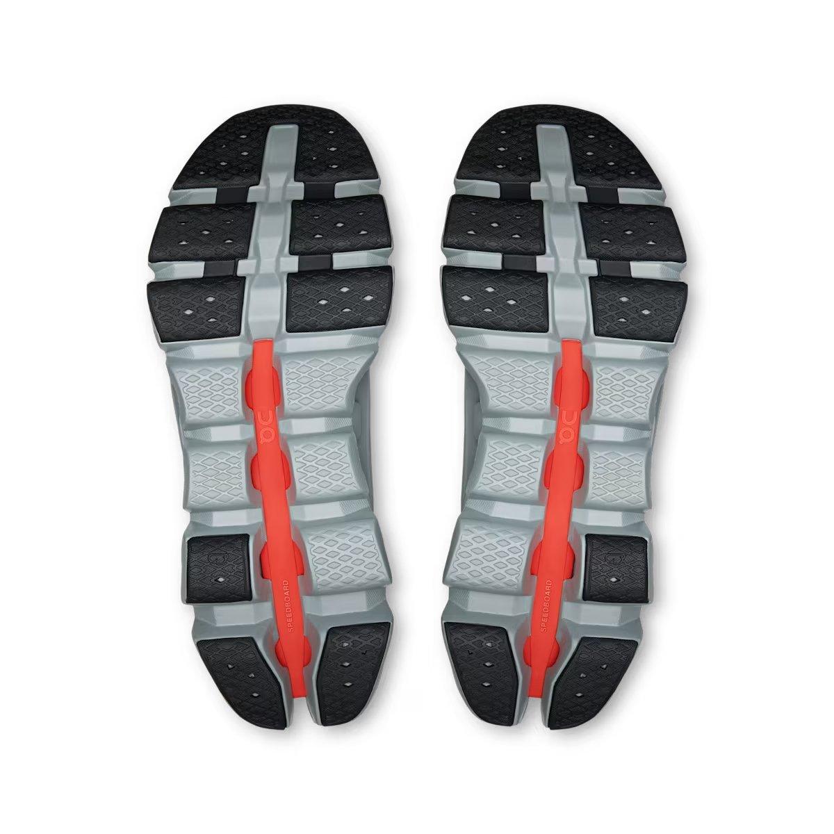 On Cloudswift Amp "Glacier/Apollo" Men's Shoe - GREY/RED Thumbnail View 5