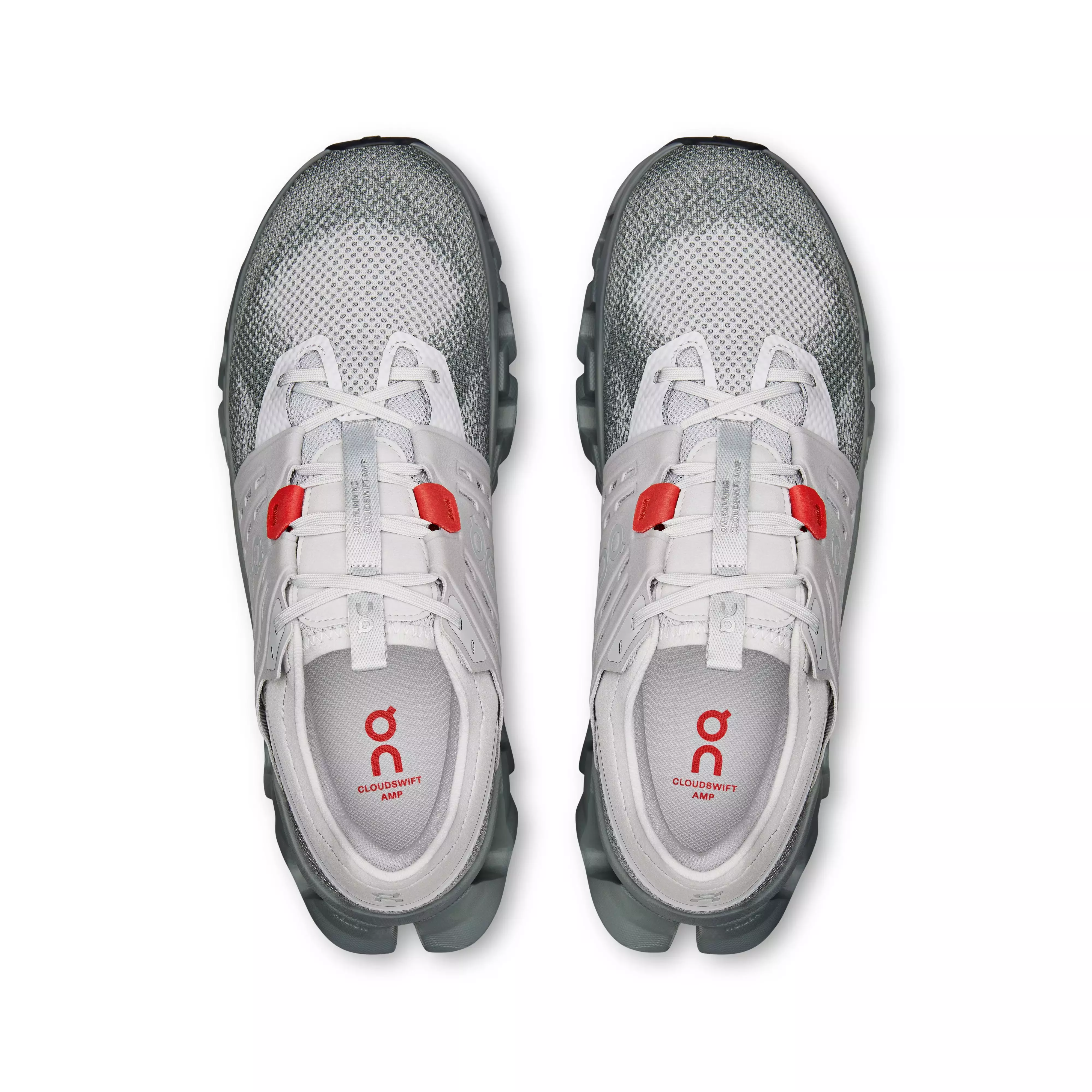 On Cloudswift Amp "Glacier/Apollo" Men's Shoe - GREY/RED