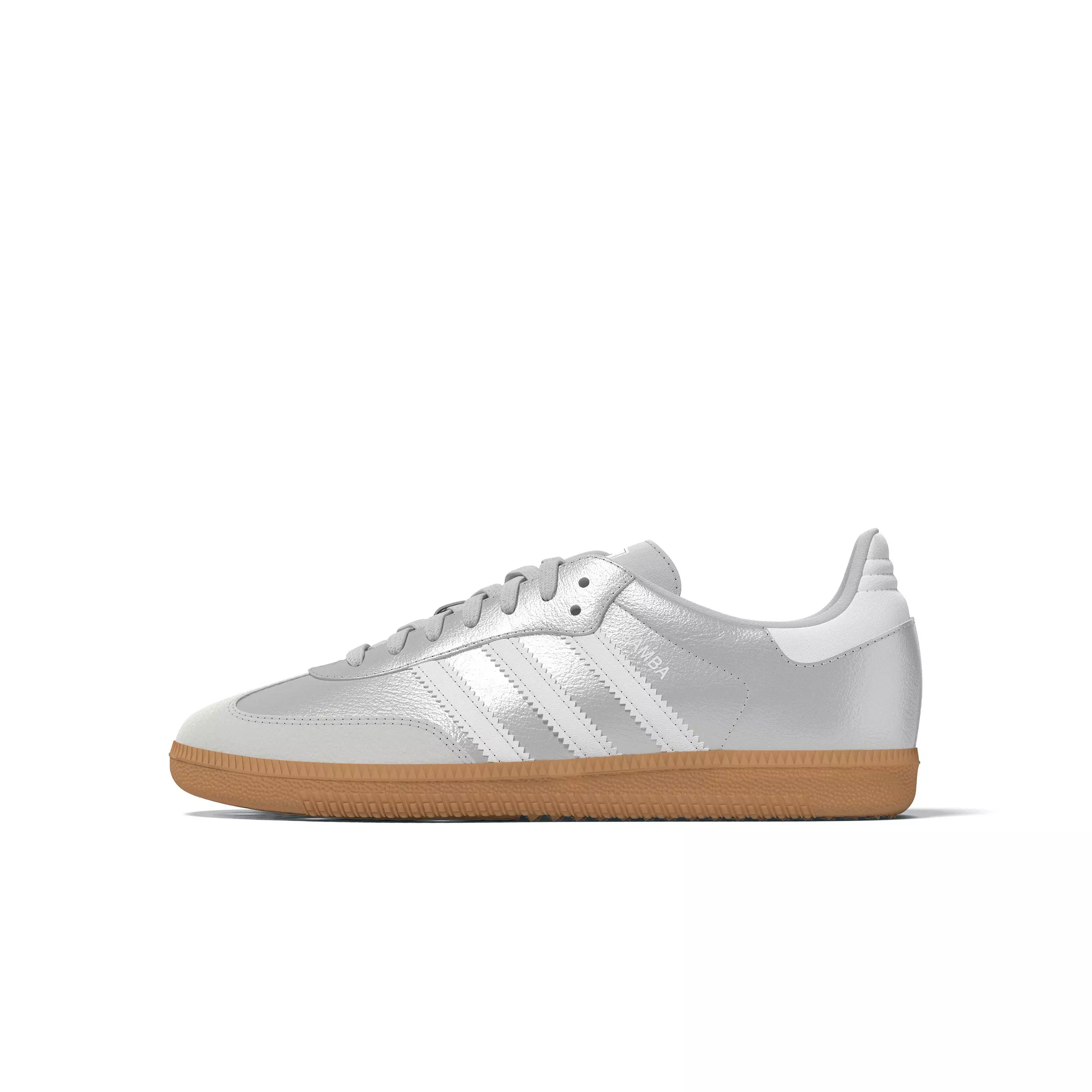 adidas Originals Samba OG "Silver Metallic/Ftwr White" Grade School Girls' Shoe - SILVER