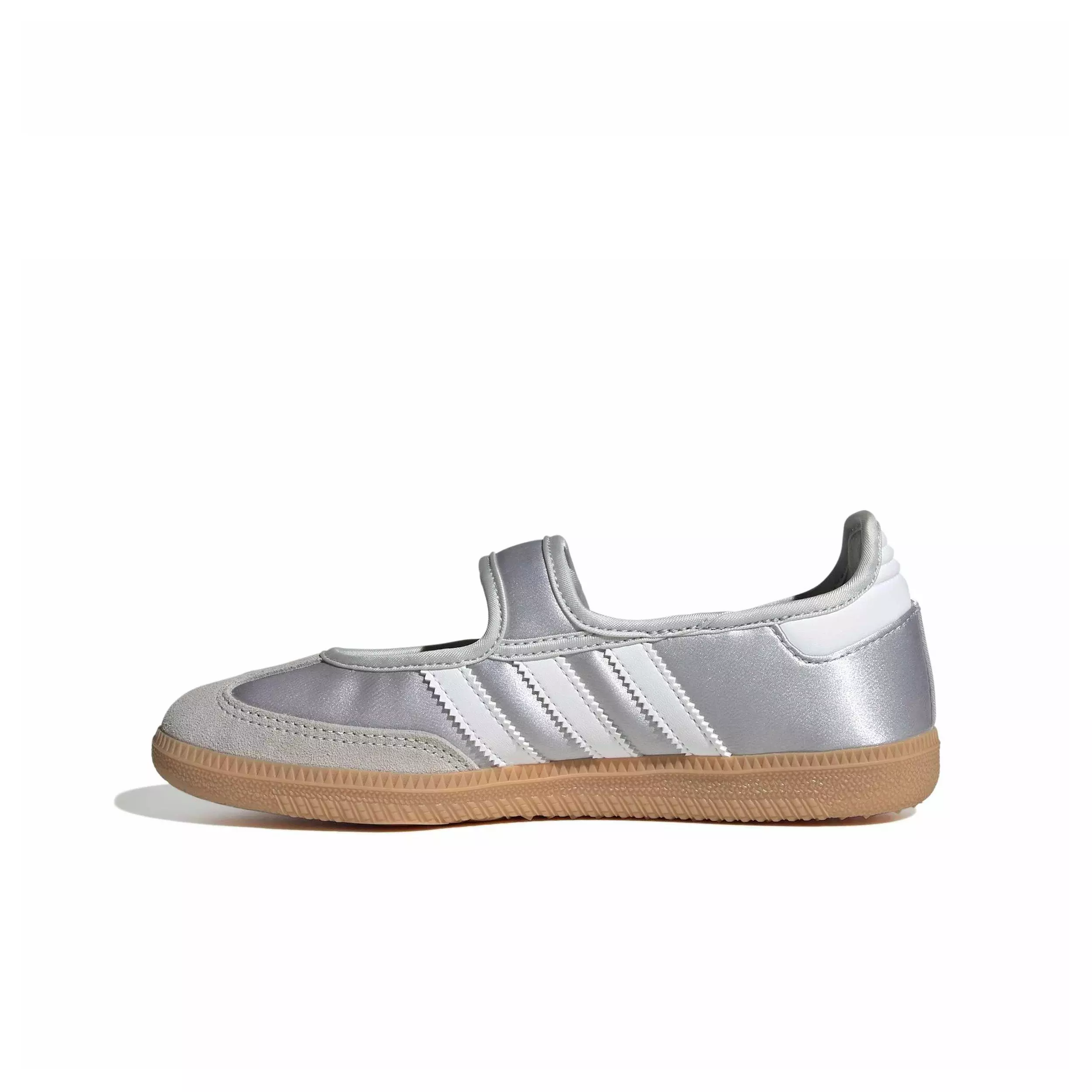 adidas Originals Samba Jane "Silver Metallic" Grade School Girls' Shoe - SILVER