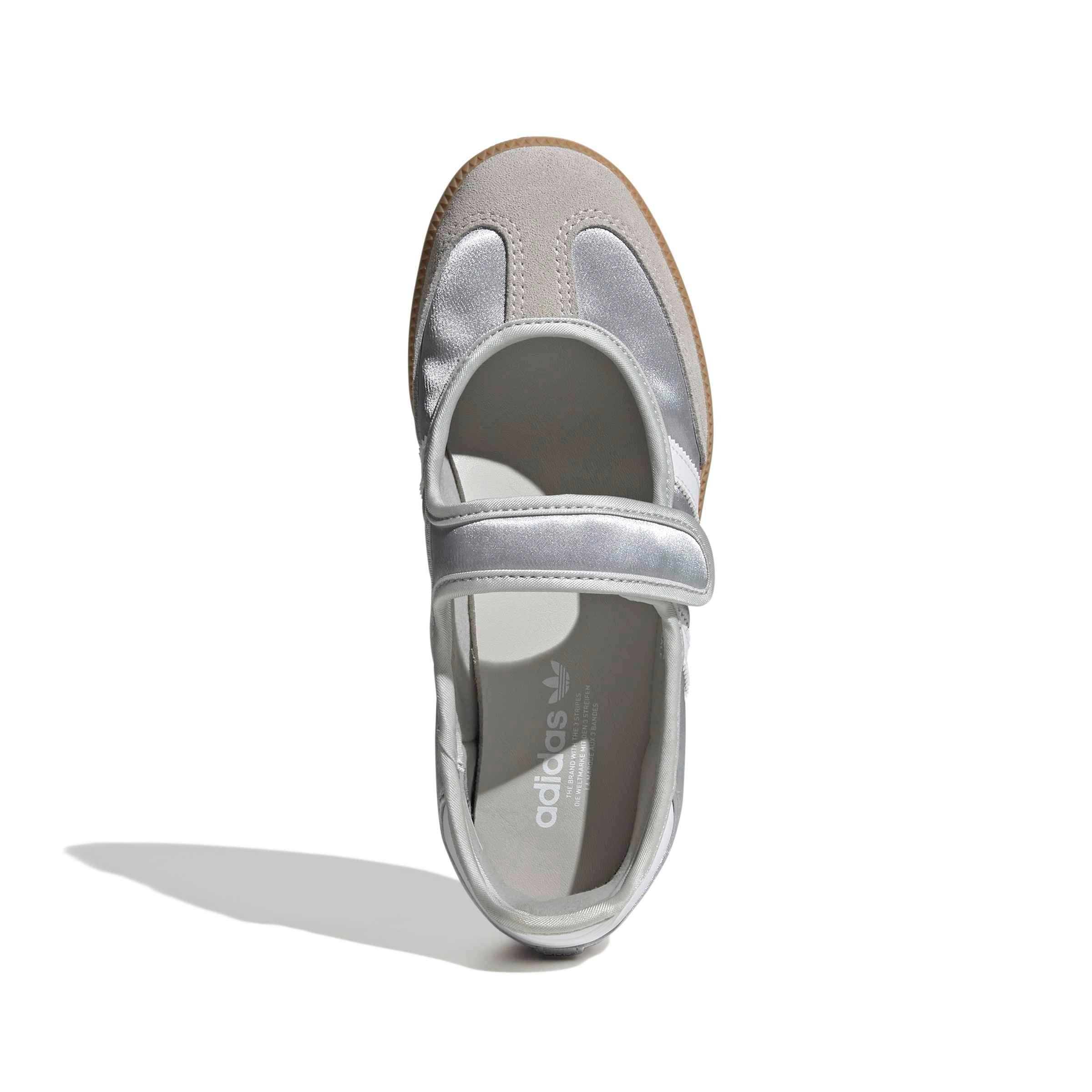 adidas Originals Samba Jane "Silver Metallic" Grade School Girls' Shoe - SILVER Thumbnail View 3