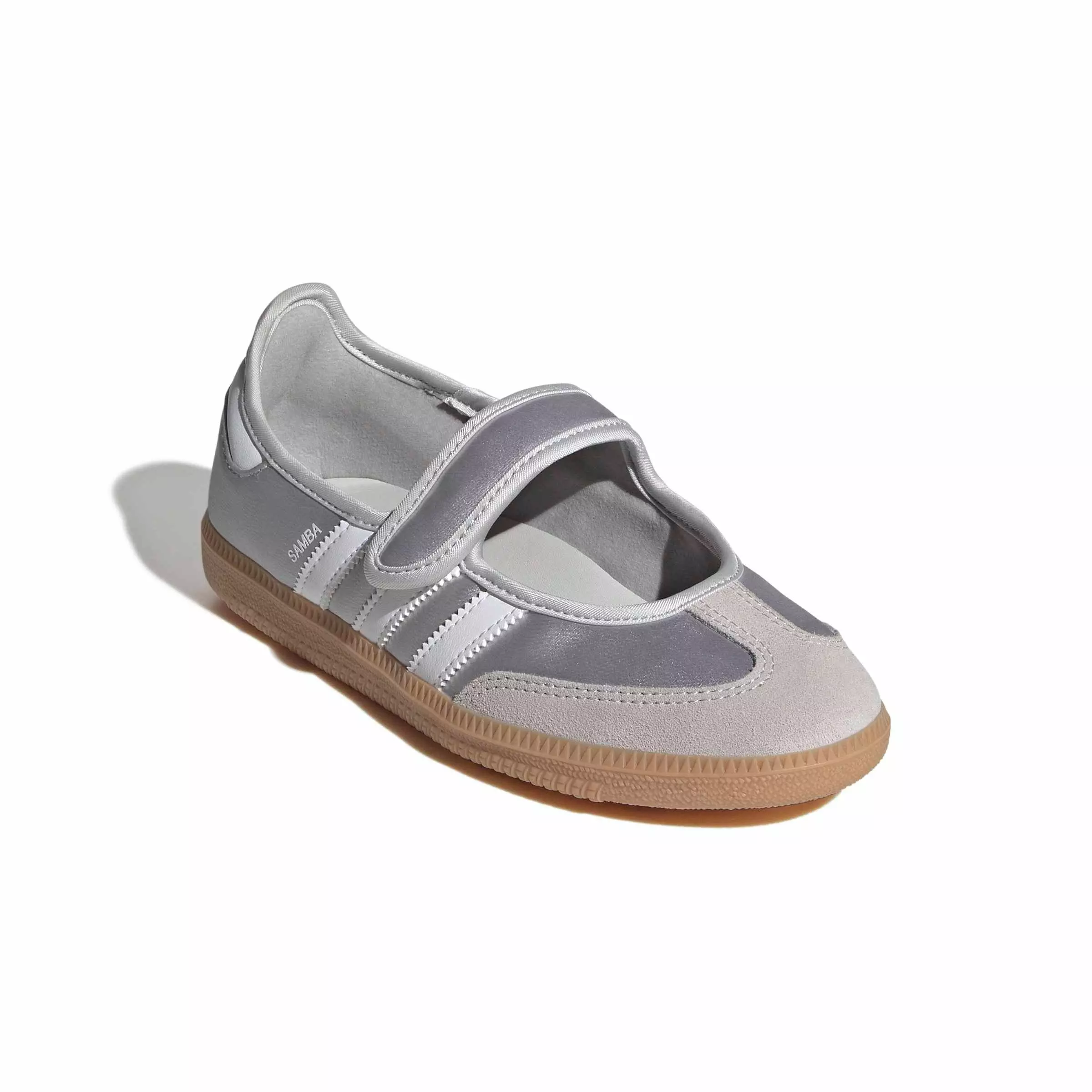 adidas Originals Samba Jane "Silver Metallic" Grade School Girls' Shoe - SILVER