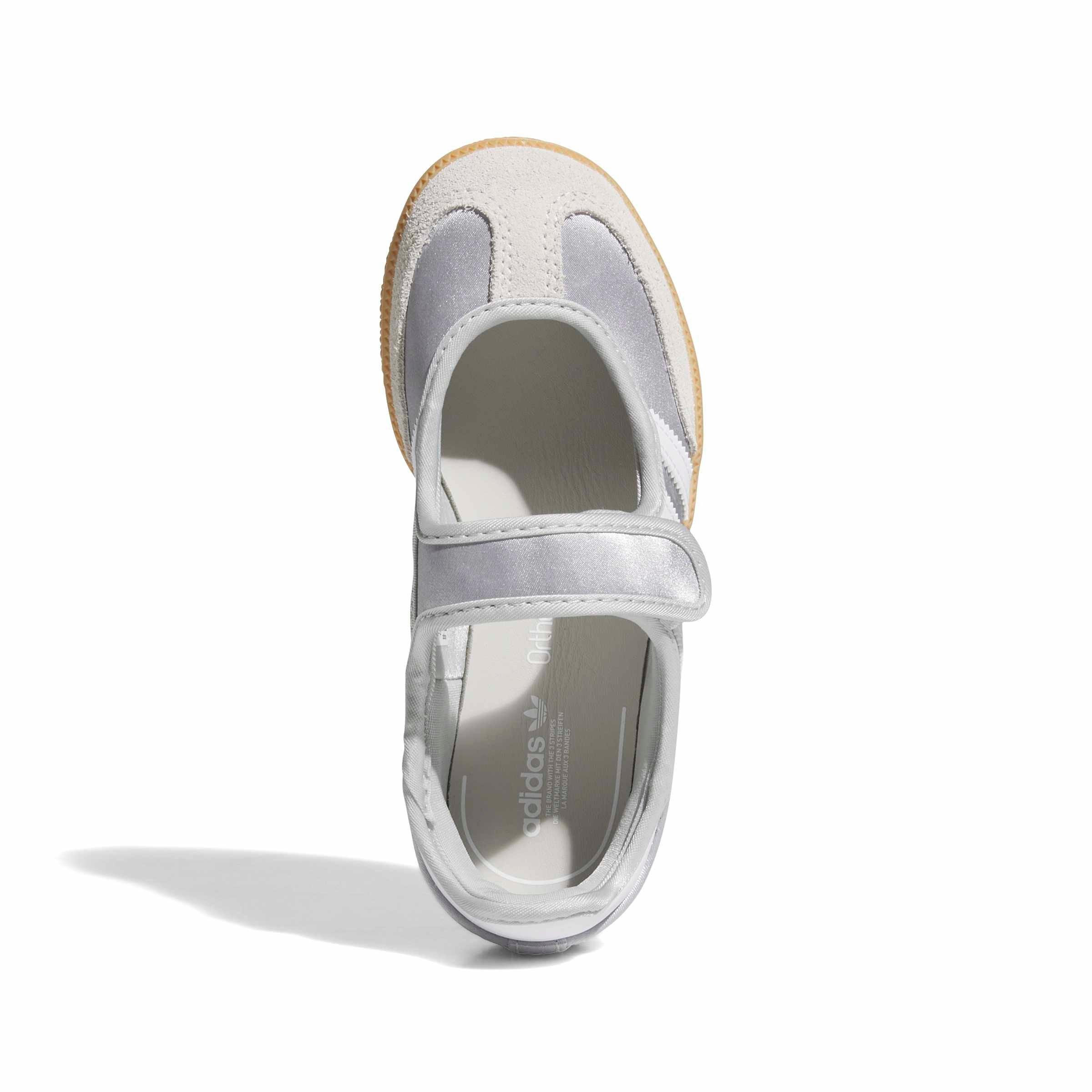adidas Originals Samba Jane "Silver Metallic/White" Preschool Girls' Shoe - SILVER Thumbnail View 3