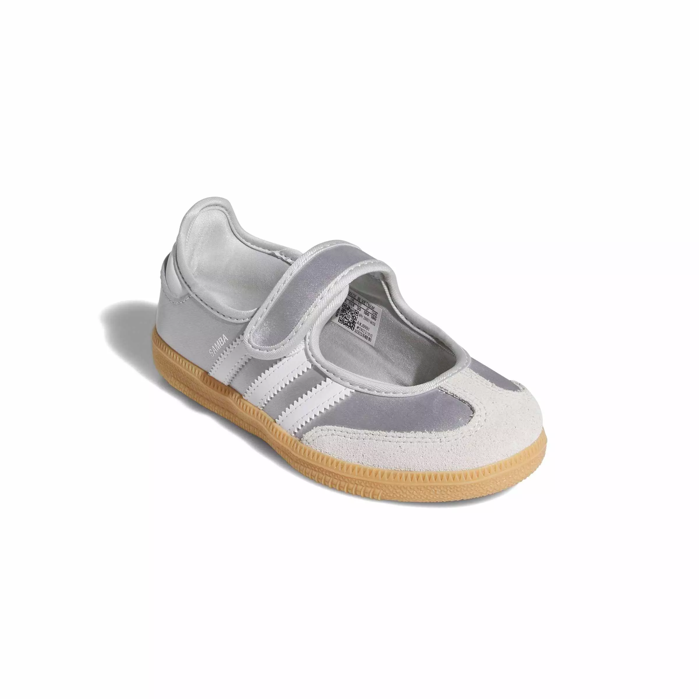 adidas Originals Samba Jane "Silver Metallic/White" Preschool Girls' Shoe - SILVER