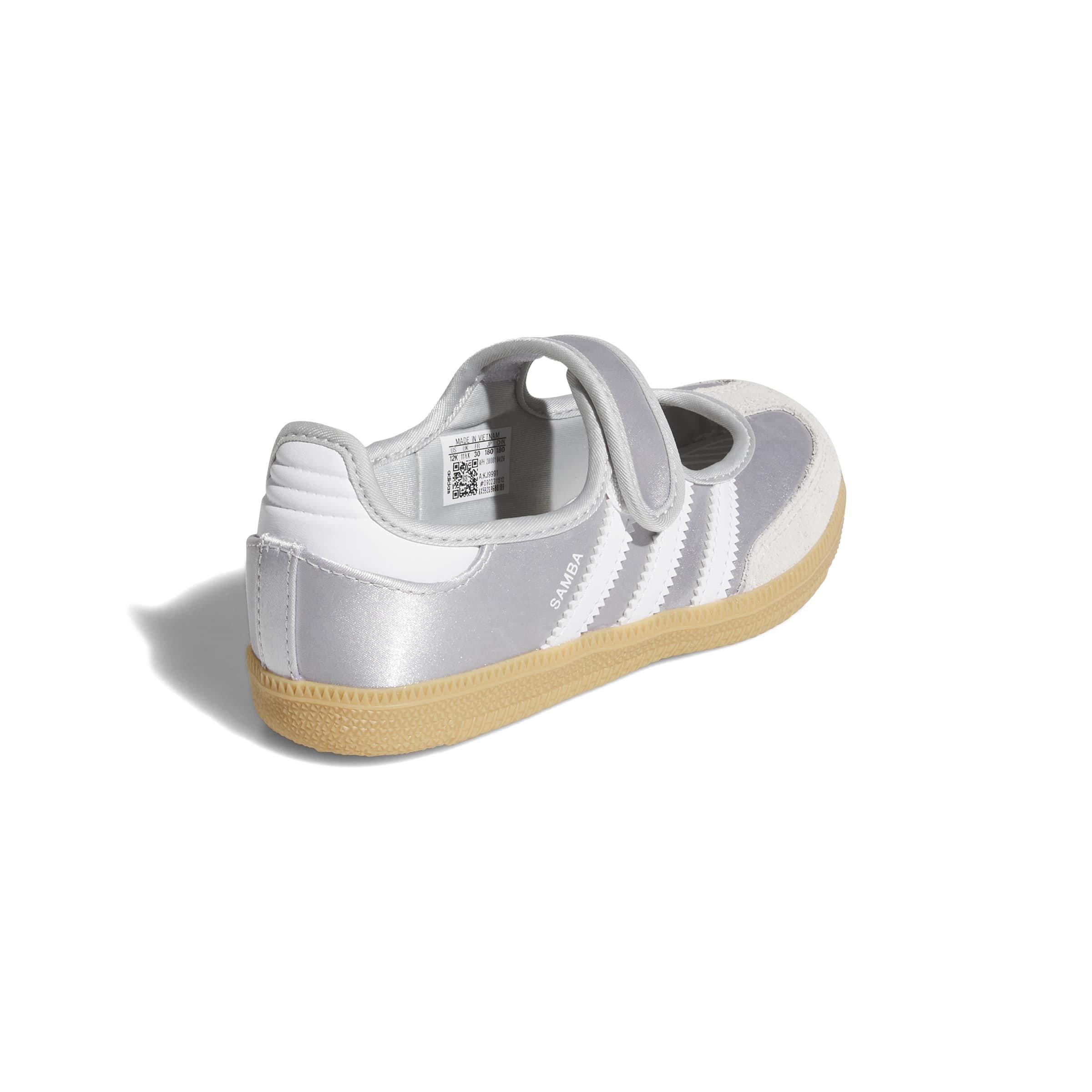 adidas Originals Samba Jane "Silver Metallic/White" Preschool Girls' Shoe - SILVER Thumbnail View 6