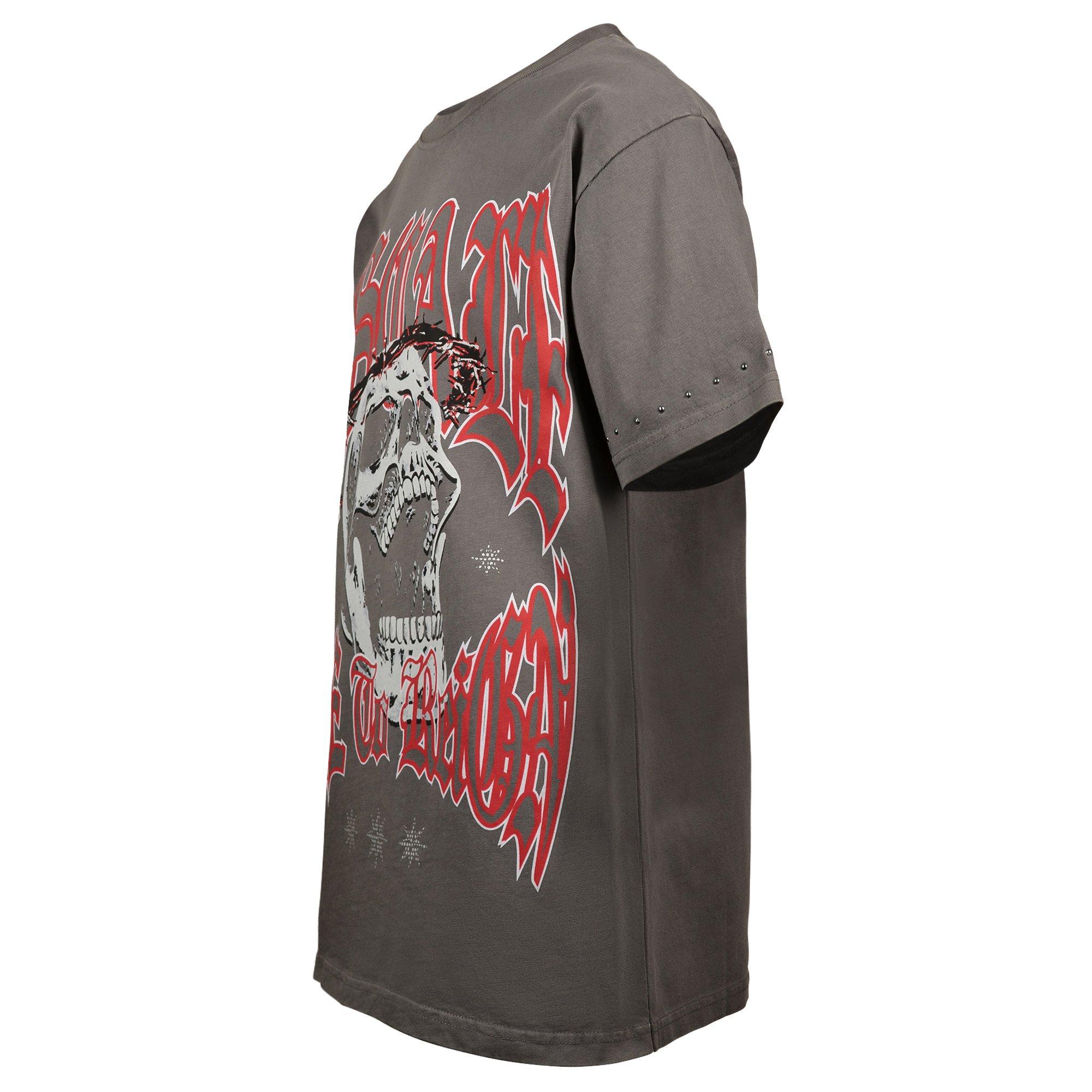 Upscale Big Boys' Rise To Reign Tee - GREY/RED Thumbnail View 3