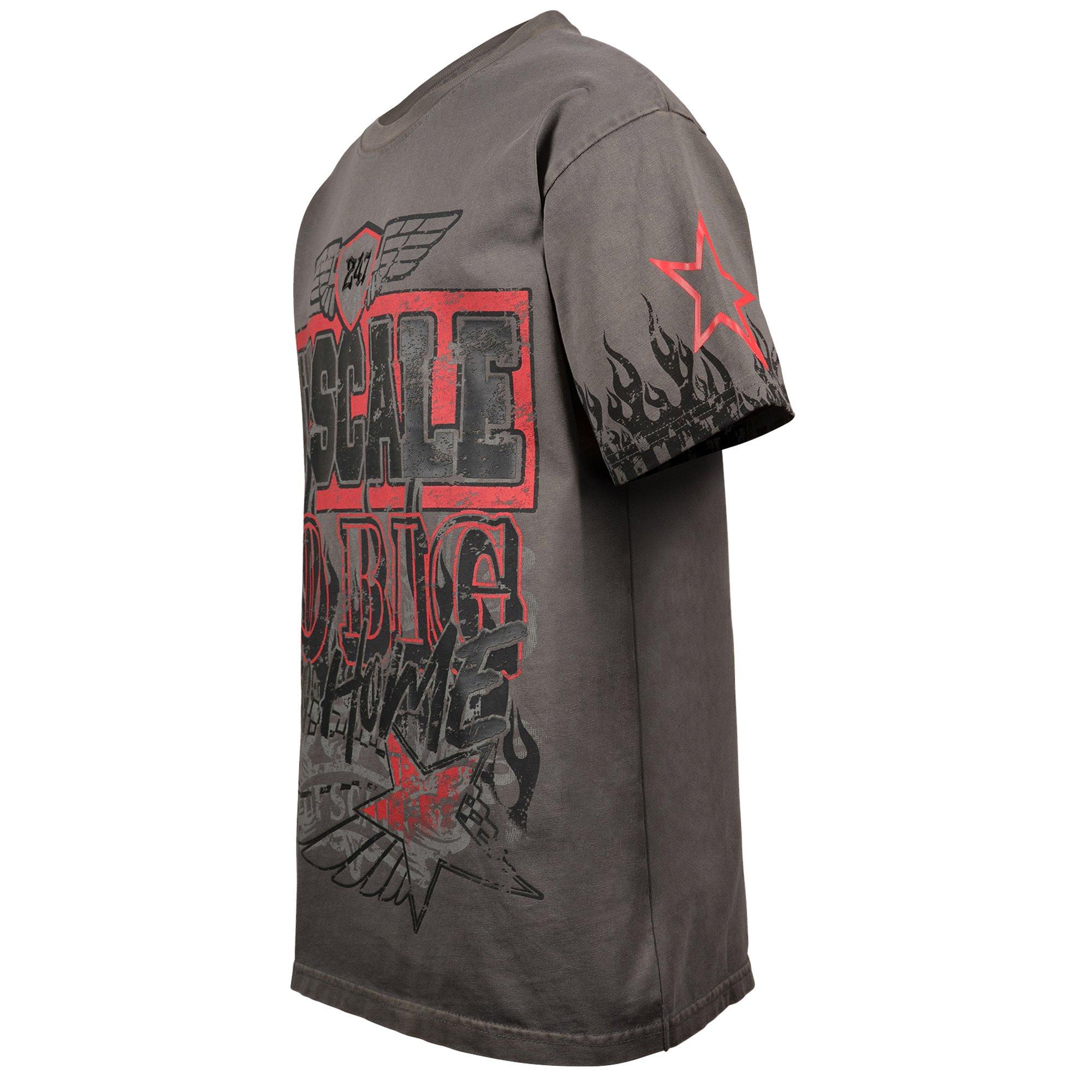 Upscale Big Boys' Go Big Or Go Home Tee - GREY/RED Thumbnail View 3