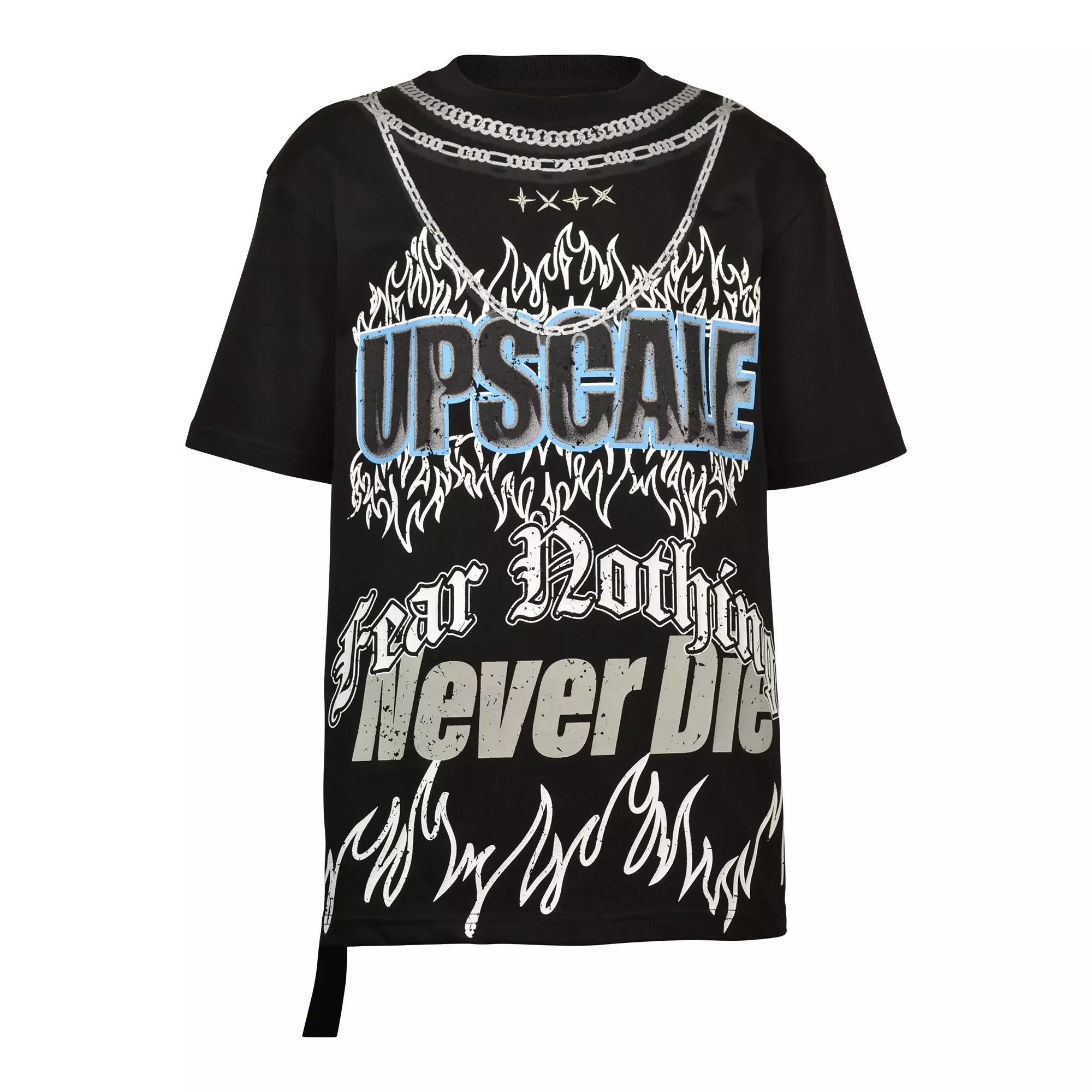 Upscale Big Boys' Fear Nothing Tee - BLACK/BLUE