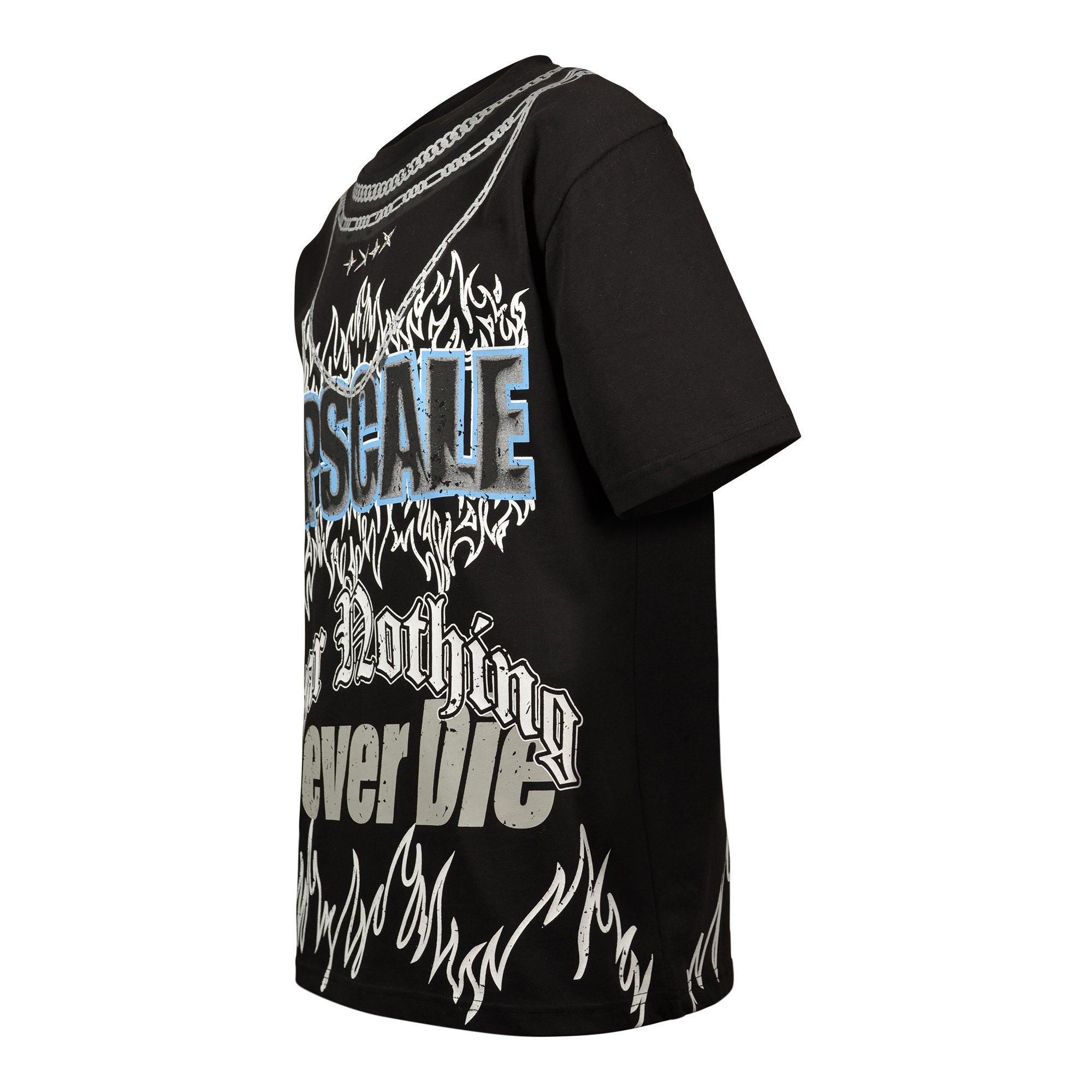 Upscale Big Boys' Fear Nothing Tee - BLACK/BLUE Thumbnail View 3