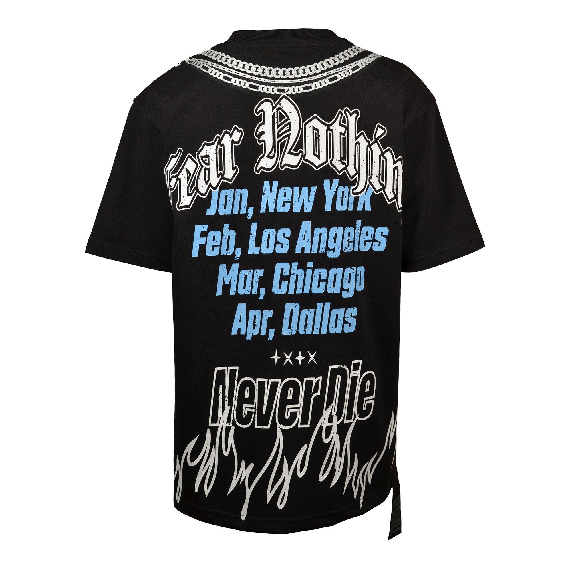 Upscale Big Boys' Fear Nothing Tee - BLACK/BLUE Thumbnail View 2