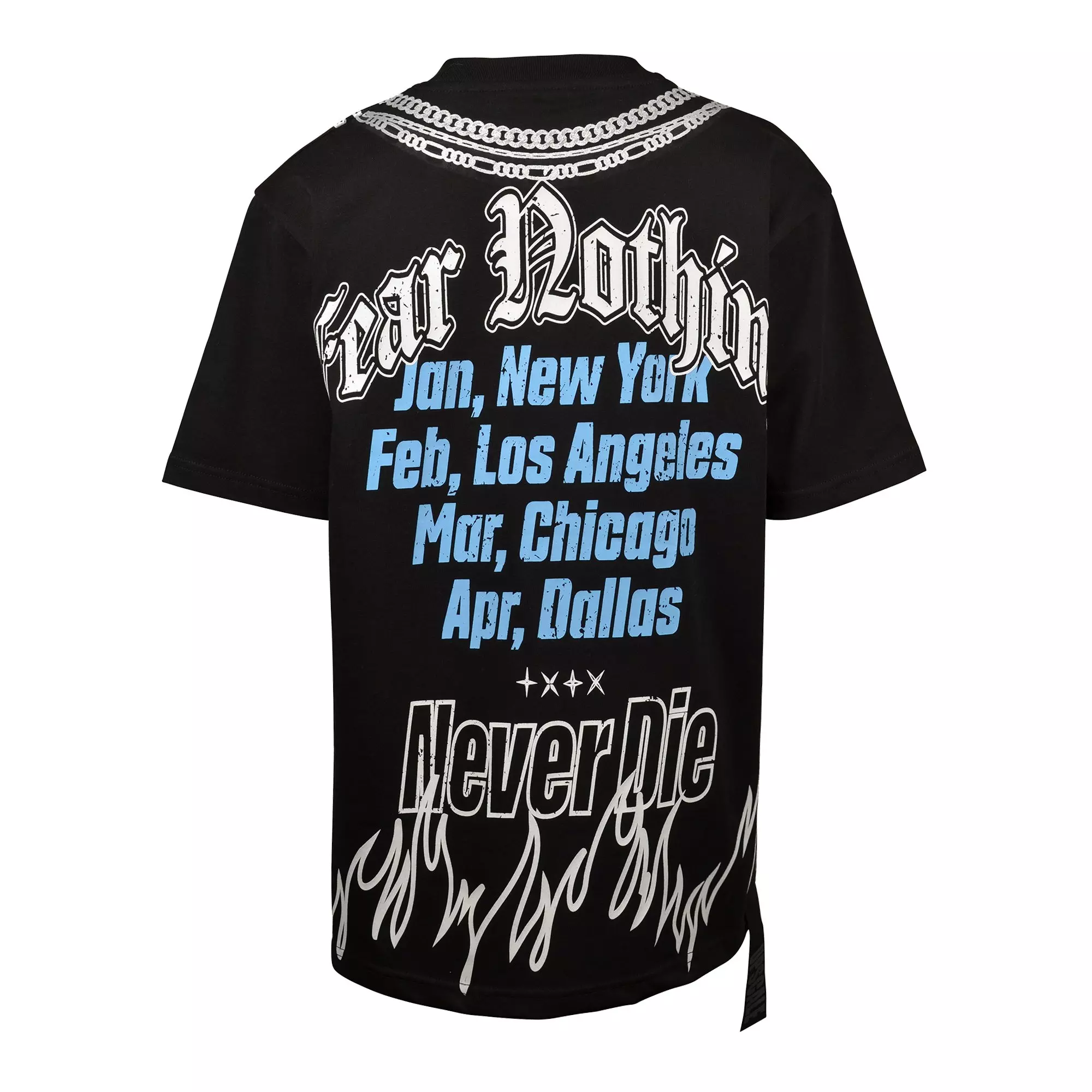 Upscale Big Boys' Fear Nothing Tee - BLACK/BLUE