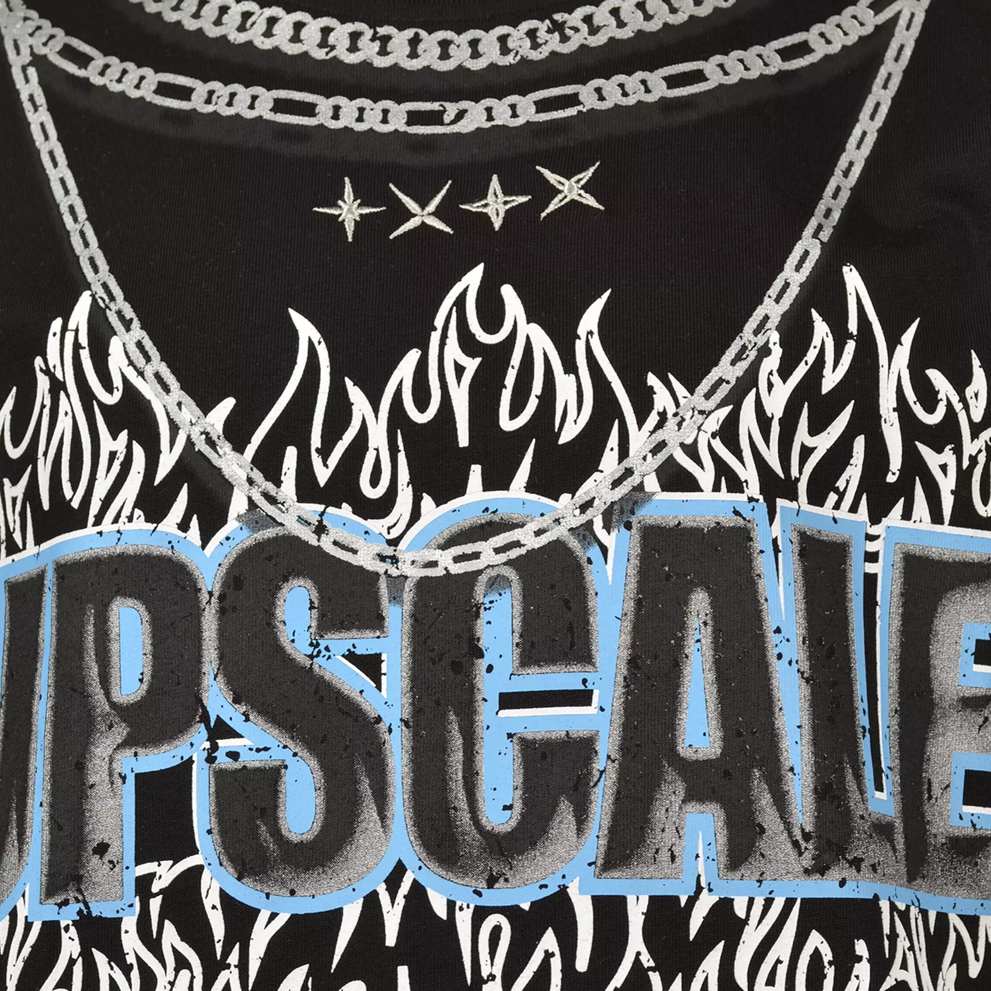 Upscale Big Boys' Fear Nothing Tee - BLACK/BLUE