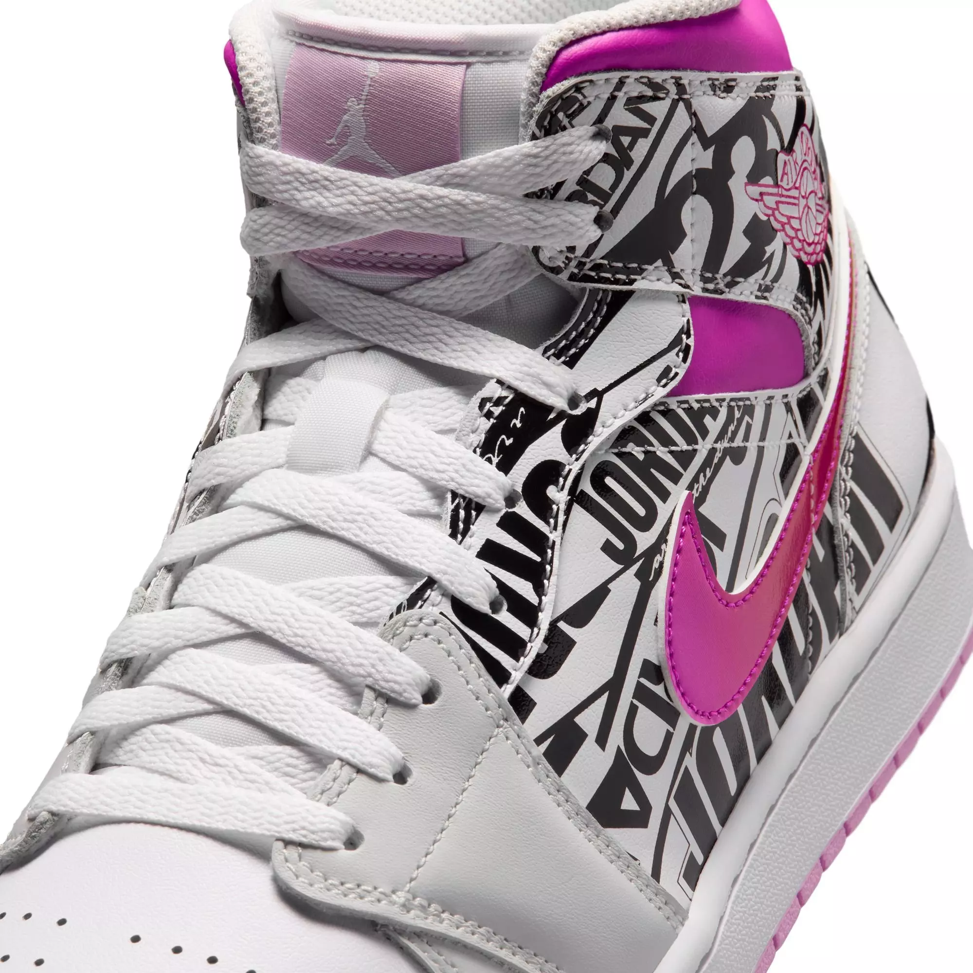 Jordan 1 Mid SE "Off White/Fire Pink/University Red" Men's Shoe - OFF-WHITE/RED