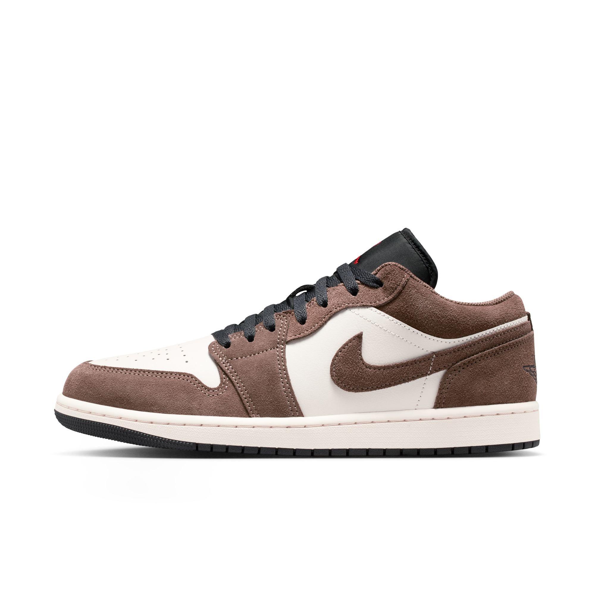 Jordan 1 Low "Palomino/Black/Phantom/Sail" Men's Shoe - BROWN/WHITE Thumbnail View 3