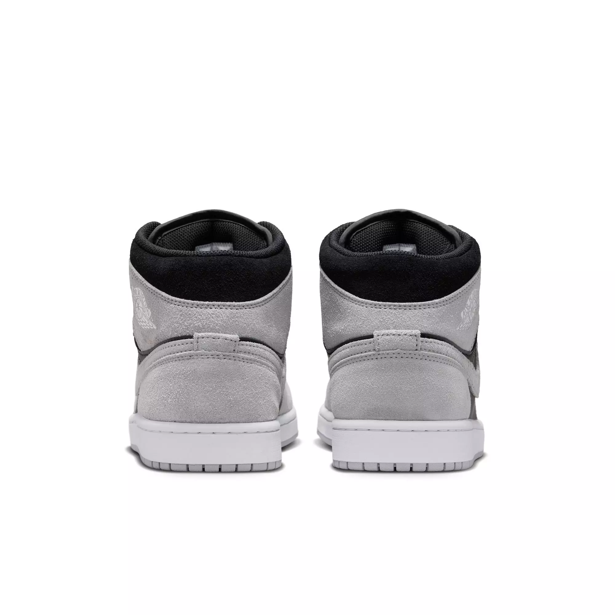 Jordan 1 Mid "Lt Smoke Grey/Black/White" Men's Shoe - BLACK/GREY/WHITE