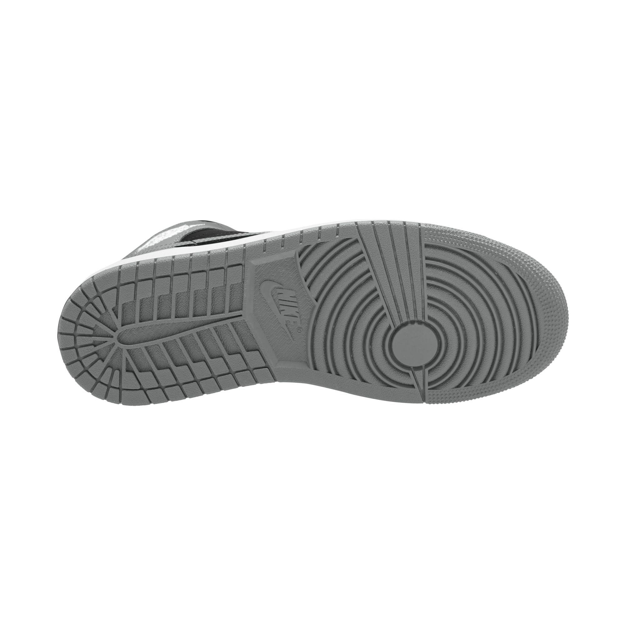 Jordan 1 Mid "Lt Smoke Grey/Black/White" Men's Shoe - BLACK/GREY/WHITE Thumbnail View 9