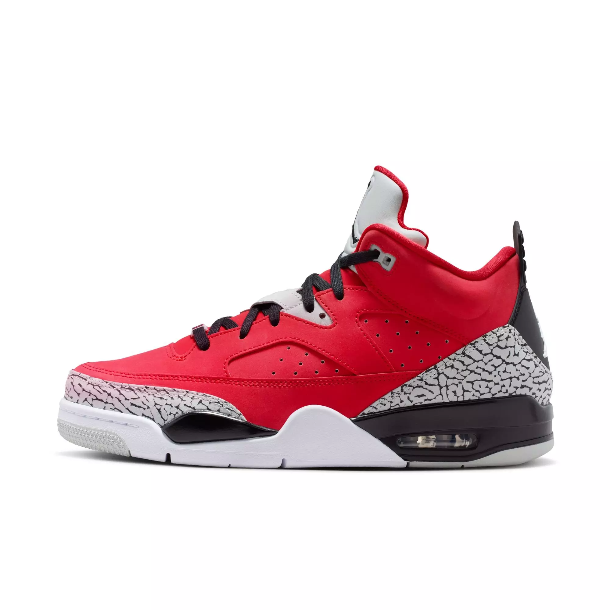 Jordan Son of Mars Low "Fire Red/Black/Mist Grey/White" Men's Shoe - RED/BLACK/GREY