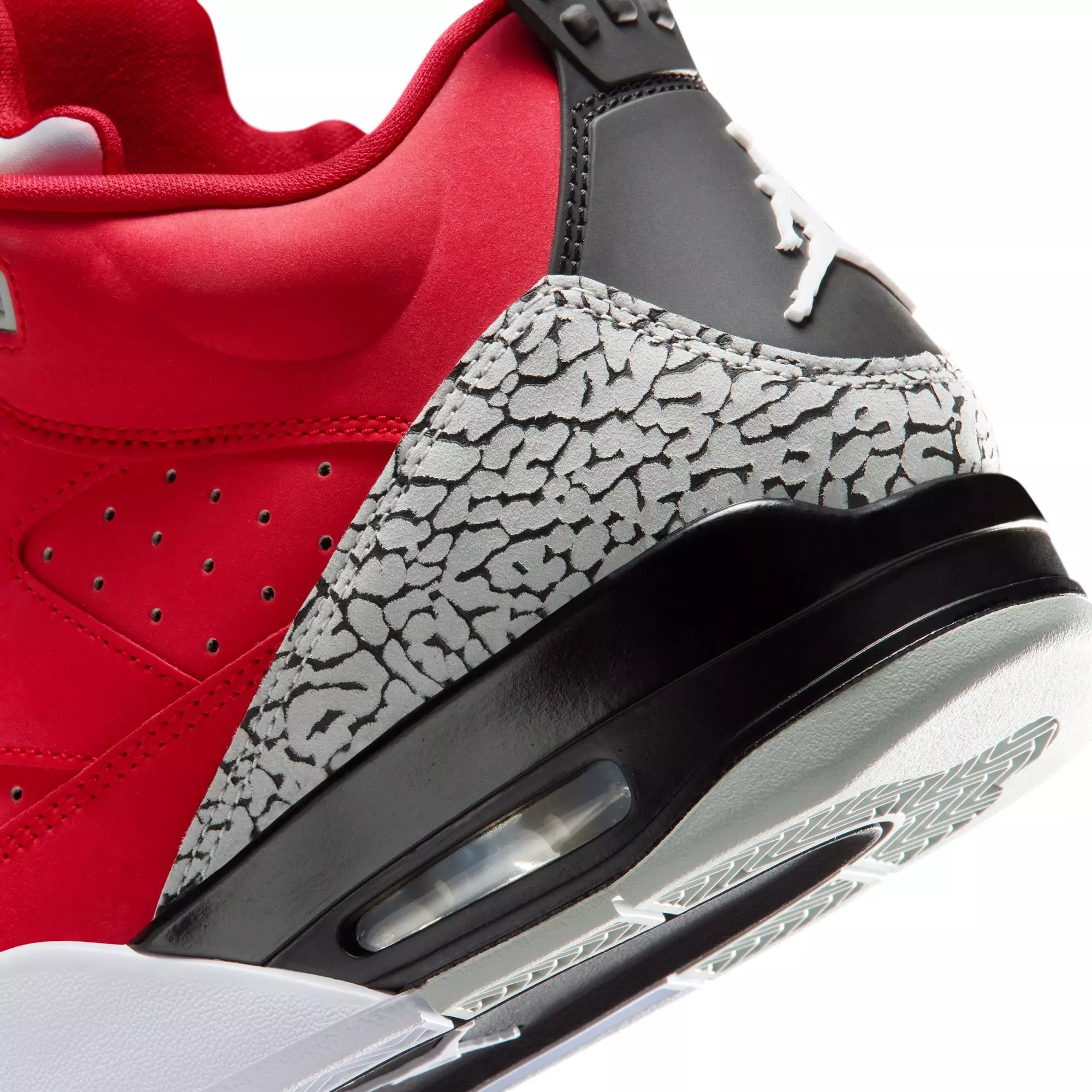 Jordan Son of Mars Low "Fire Red/Black/Mist Grey/White" Men's Shoe - RED/BLACK/GREY