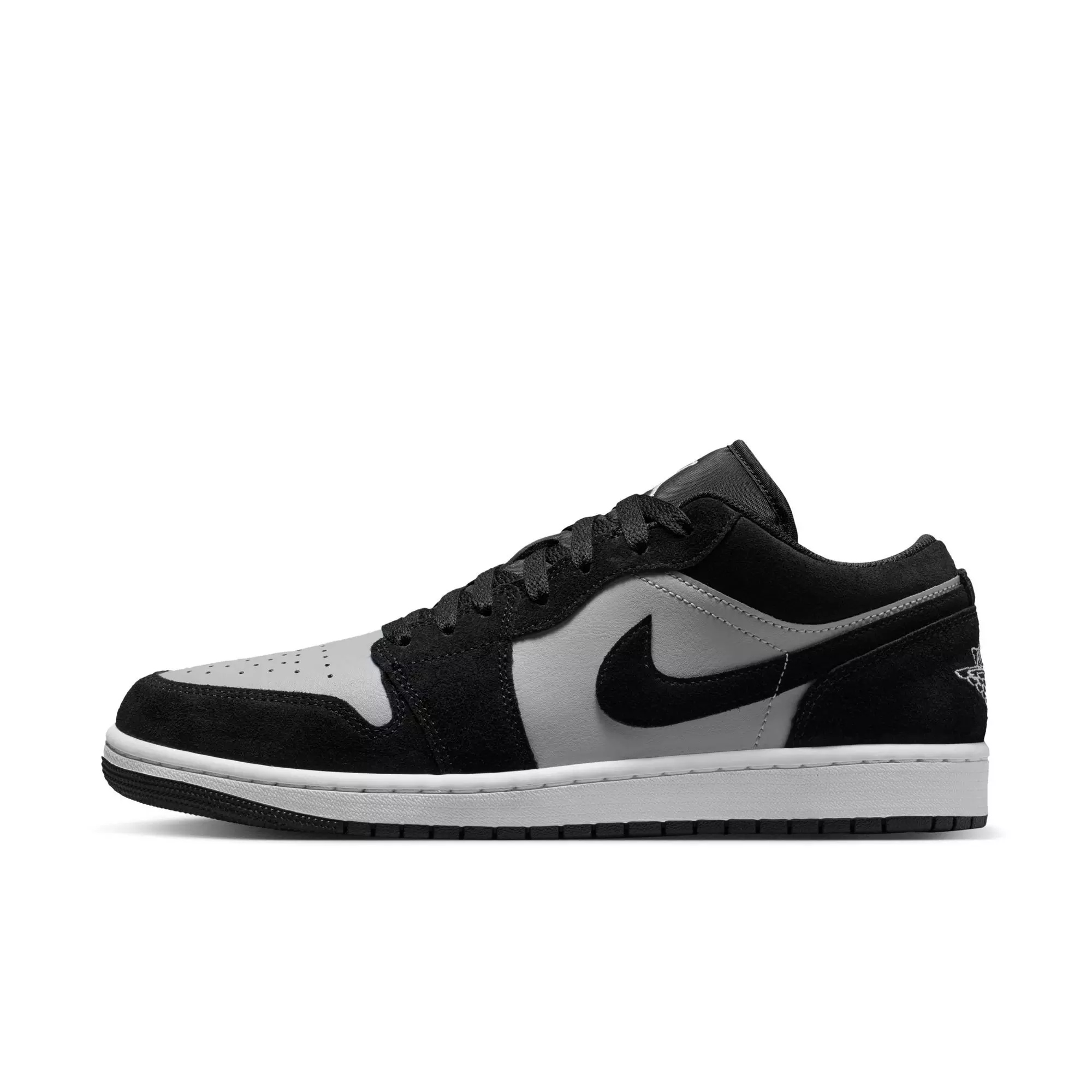 Jordan 1 Low "Black/White/Lt Smoke Grey" Men's Shoe - BLACK/GREY/WHITE