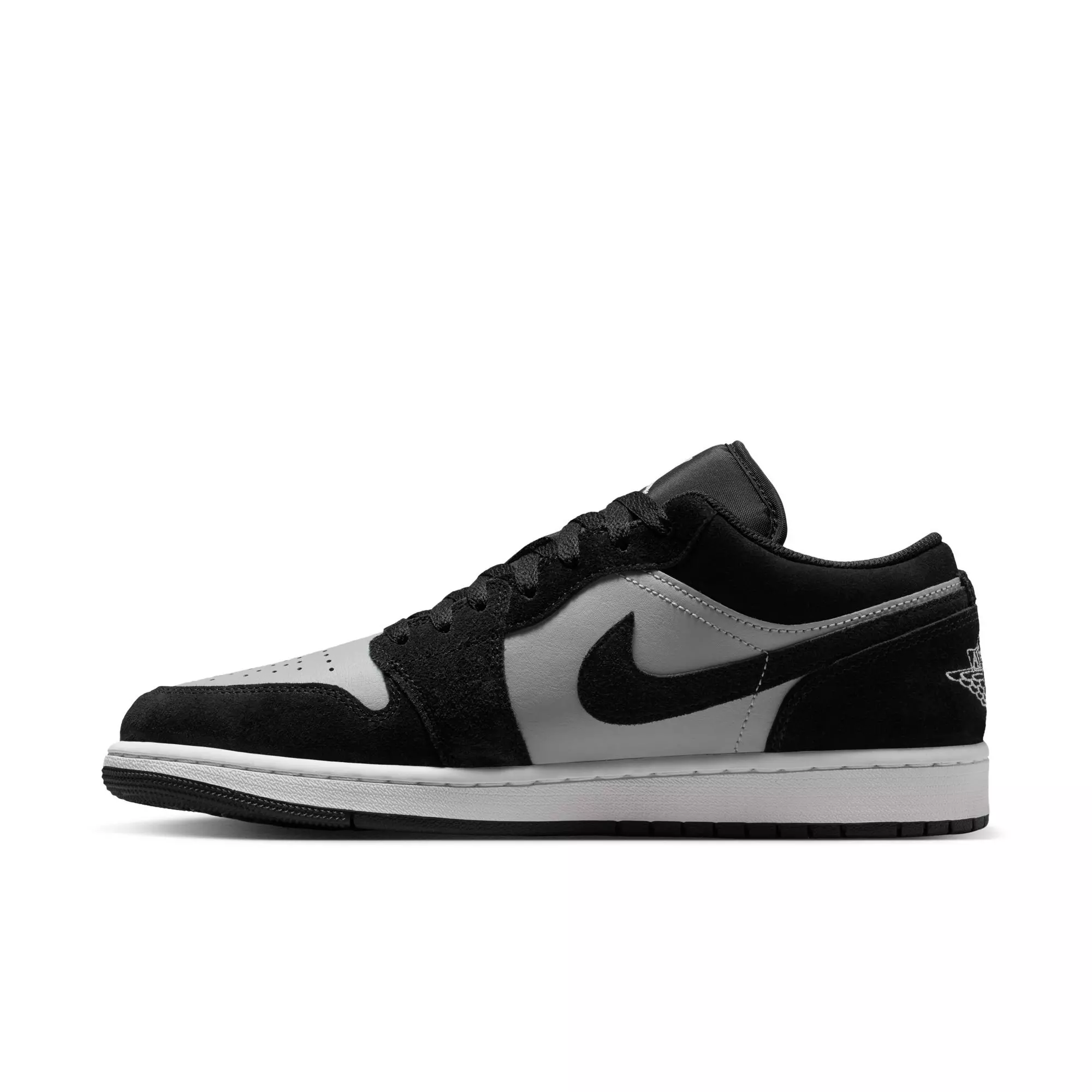 Jordan 1 Low "Black/White/Lt Smoke Grey" Men's Shoe - BLACK/GREY/WHITE