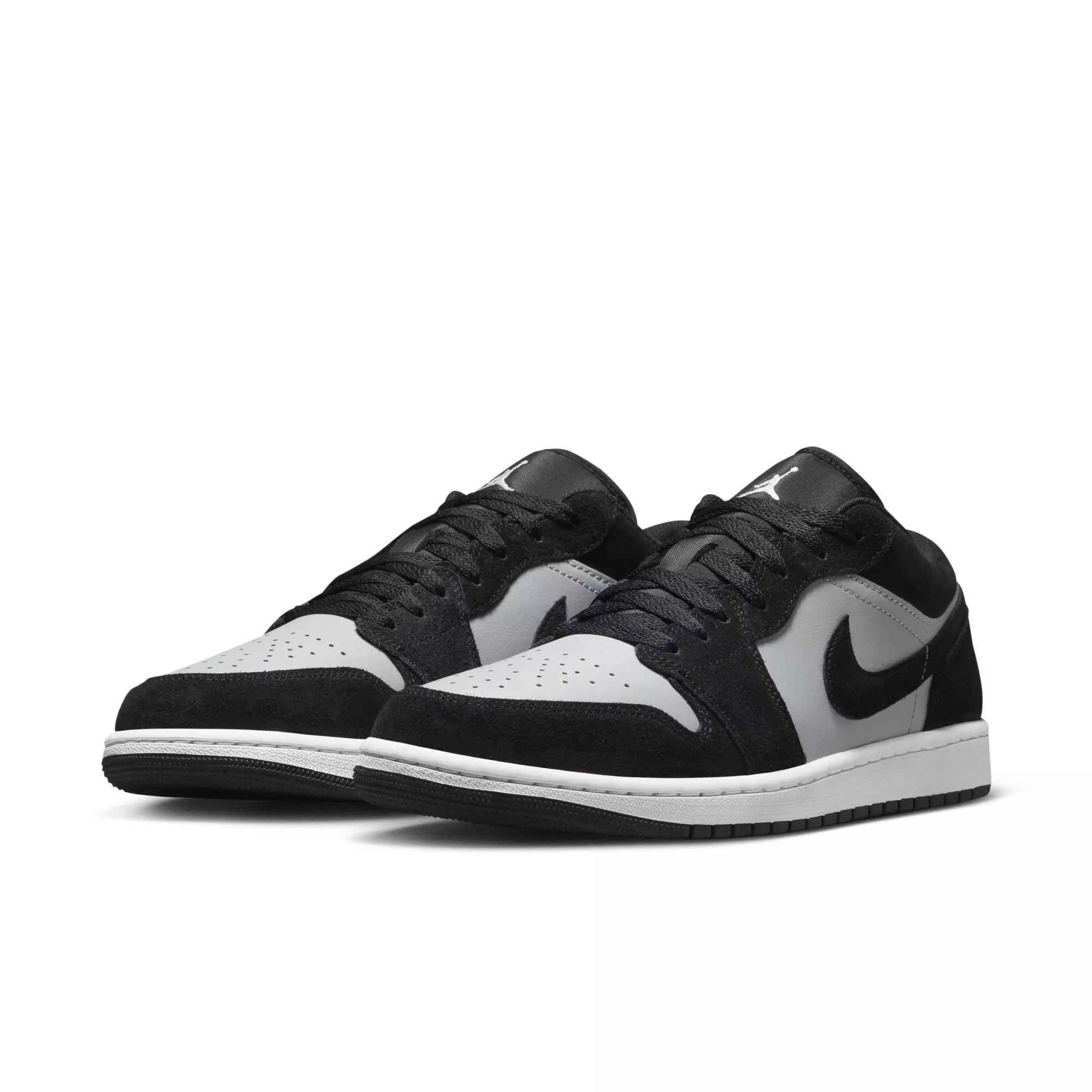 Jordan 1 Low "Black/White/Lt Smoke Grey" Men's Shoe - BLACK/GREY/WHITE