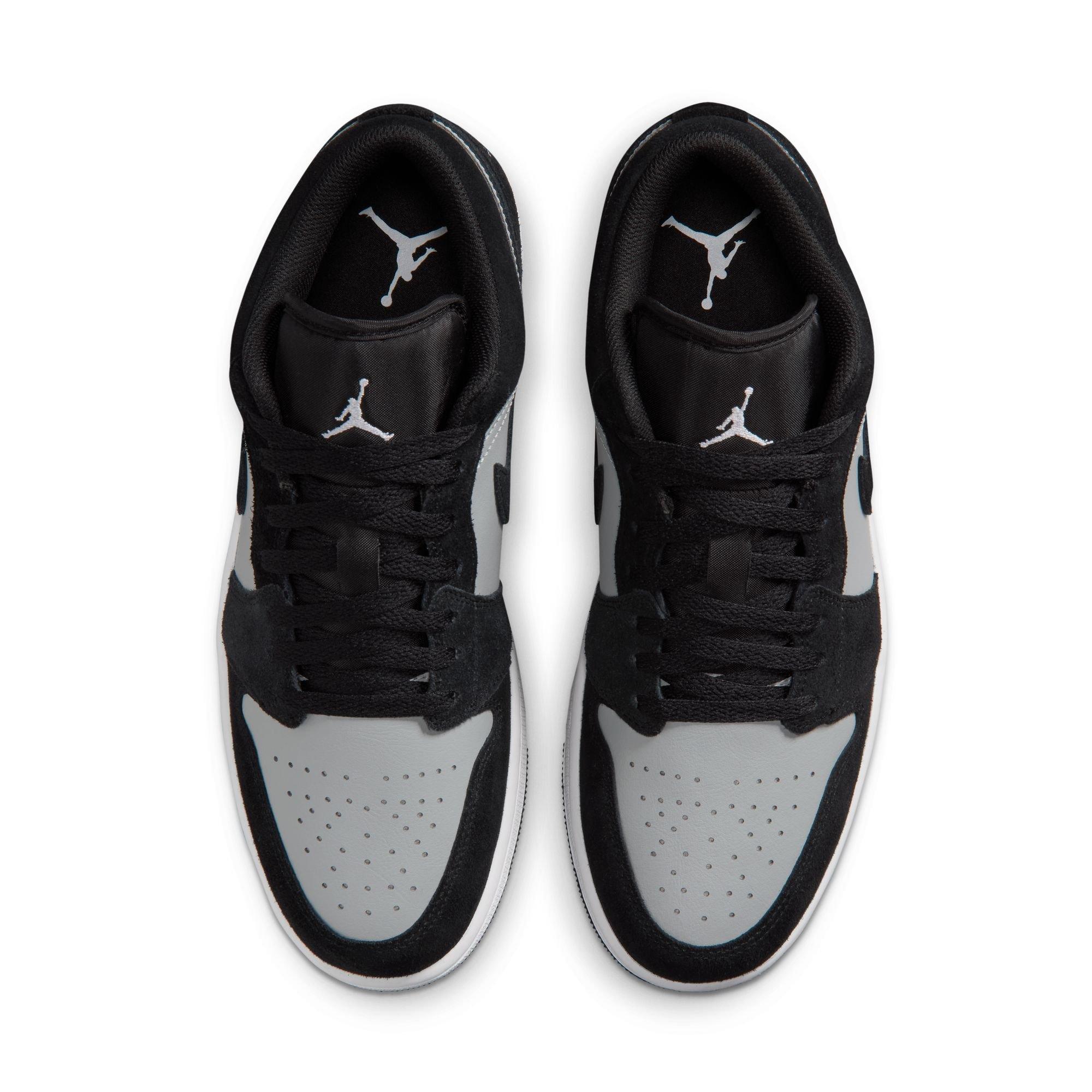 Jordan 1 Low "Black/White/Lt Smoke Grey" Men's Shoe - BLACK/GREY/WHITE Thumbnail View 6
