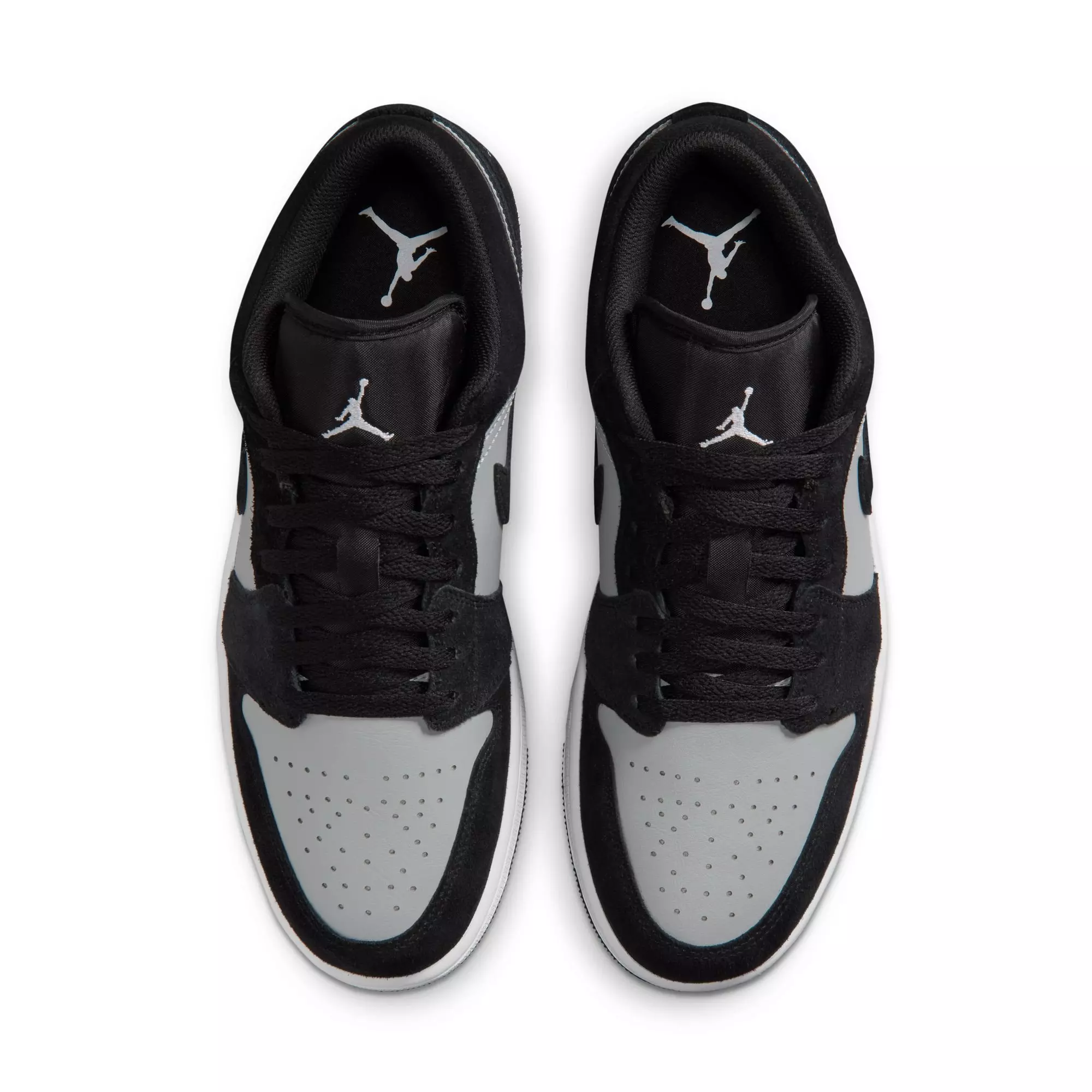 Jordan 1 Low "Black/White/Lt Smoke Grey" Men's Shoe - BLACK/GREY/WHITE