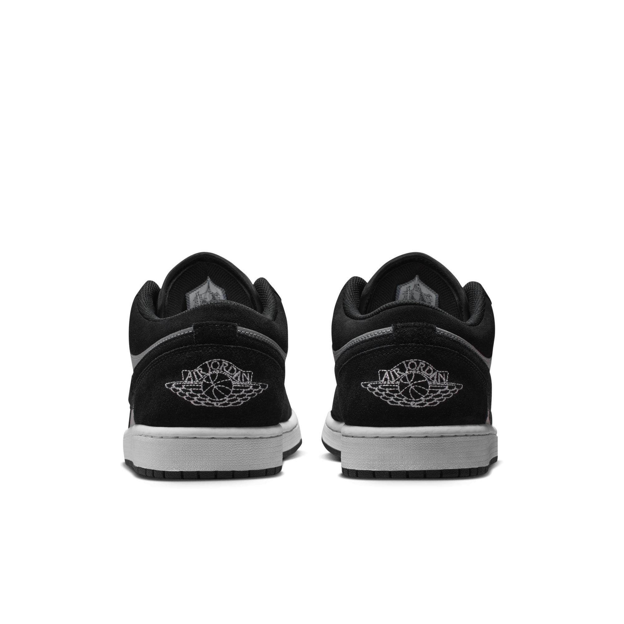 Jordan 1 Low "Black/White/Lt Smoke Grey" Men's Shoe - BLACK/GREY/WHITE Thumbnail View 7