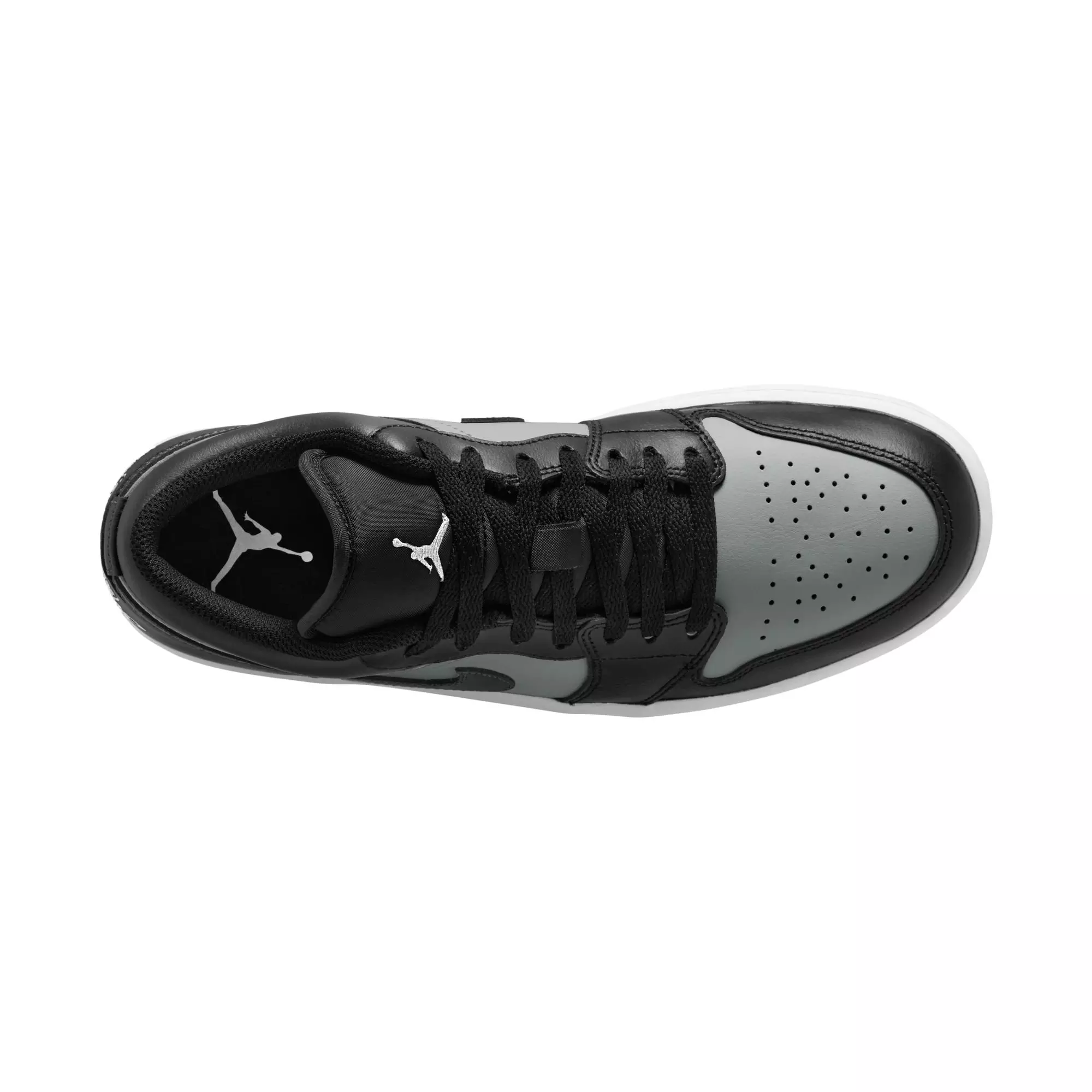 Jordan 1 Low "Black/White/Lt Smoke Grey" Men's Shoe - BLACK/GREY/WHITE