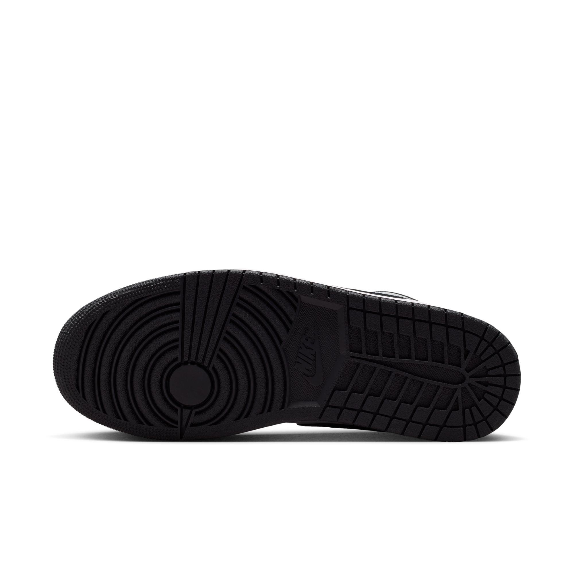 Jordan 1 Low "Black/White/Lt Smoke Grey" Men's Shoe - BLACK/GREY/WHITE Thumbnail View 9