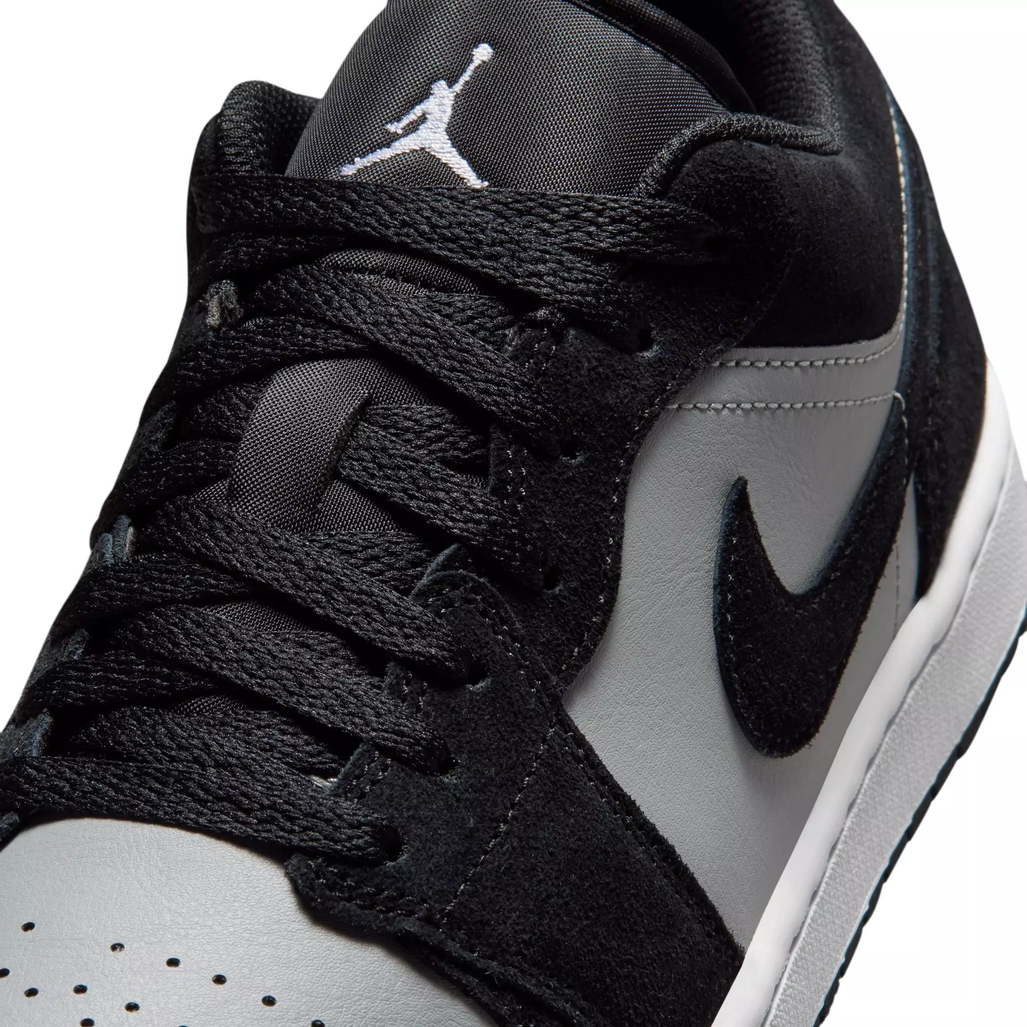 Jordan 1 Low "Black/White/Lt Smoke Grey" Men's Shoe - BLACK/GREY/WHITE