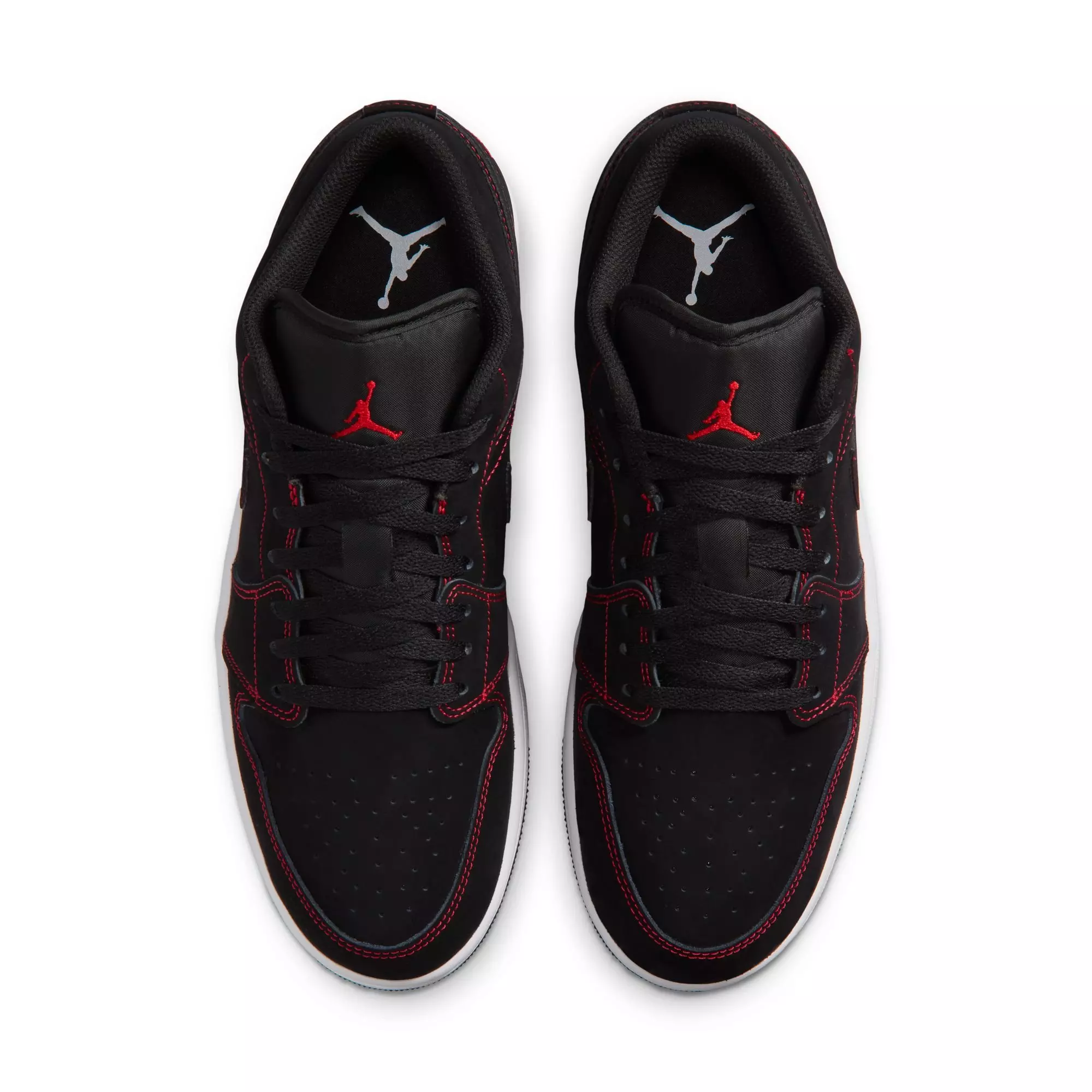 Jordan 1 Low "Black/University Red/White" Men's Shoe - BLACK/RED/WHITE