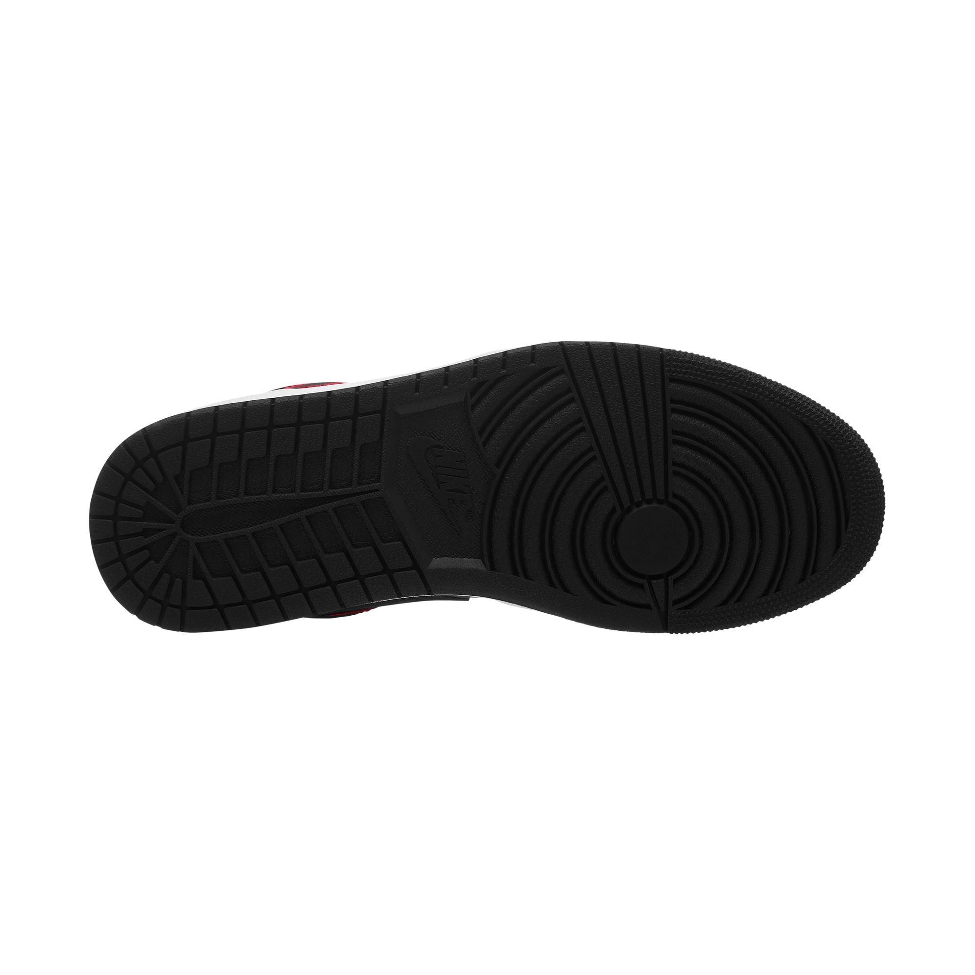 Jordan 1 Low "Black/University Red/White" Men's Shoe - BLACK/RED/WHITE Thumbnail View 8