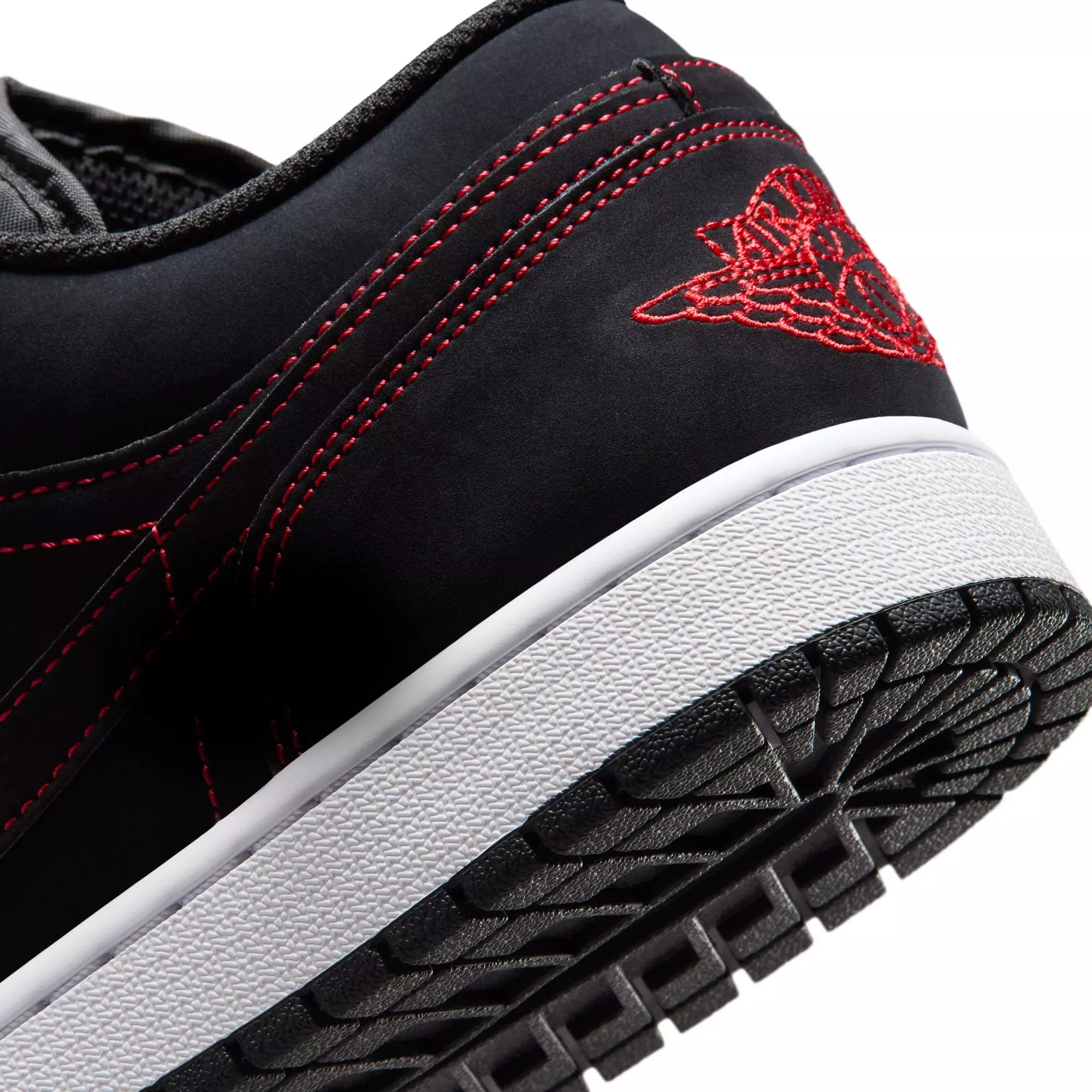 Jordan 1 Low "Black/University Red/White" Men's Shoe - BLACK/RED/WHITE