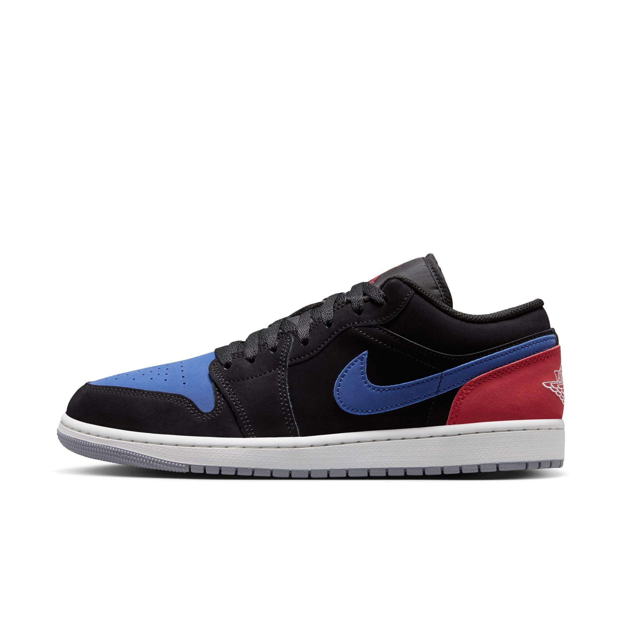 Jordan 1 Low "Black/Summit White/True Blue/Varsity Red" Men's Shoe - BLACK/RED/BLUE Thumbnail View 3