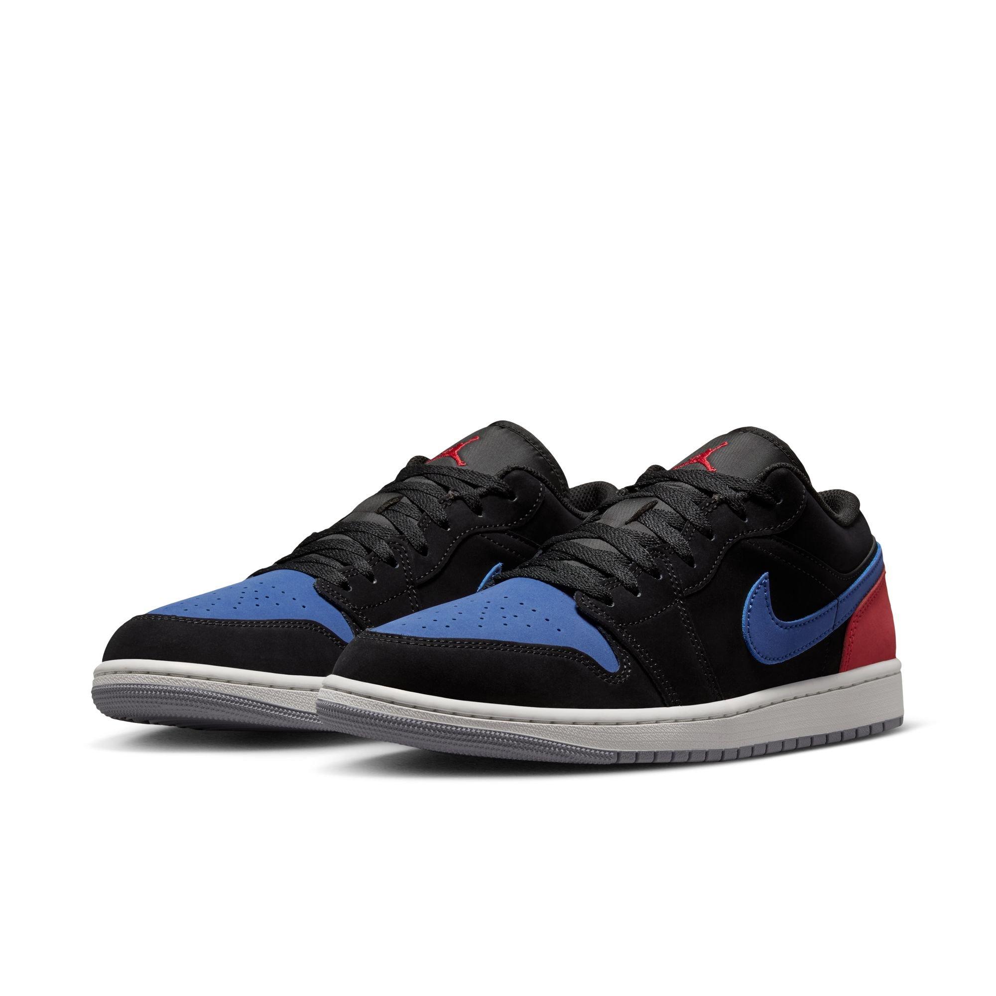 Jordan 1 Low "Black/Summit White/True Blue/Varsity Red" Men's Shoe - BLACK/RED/BLUE Thumbnail View 5