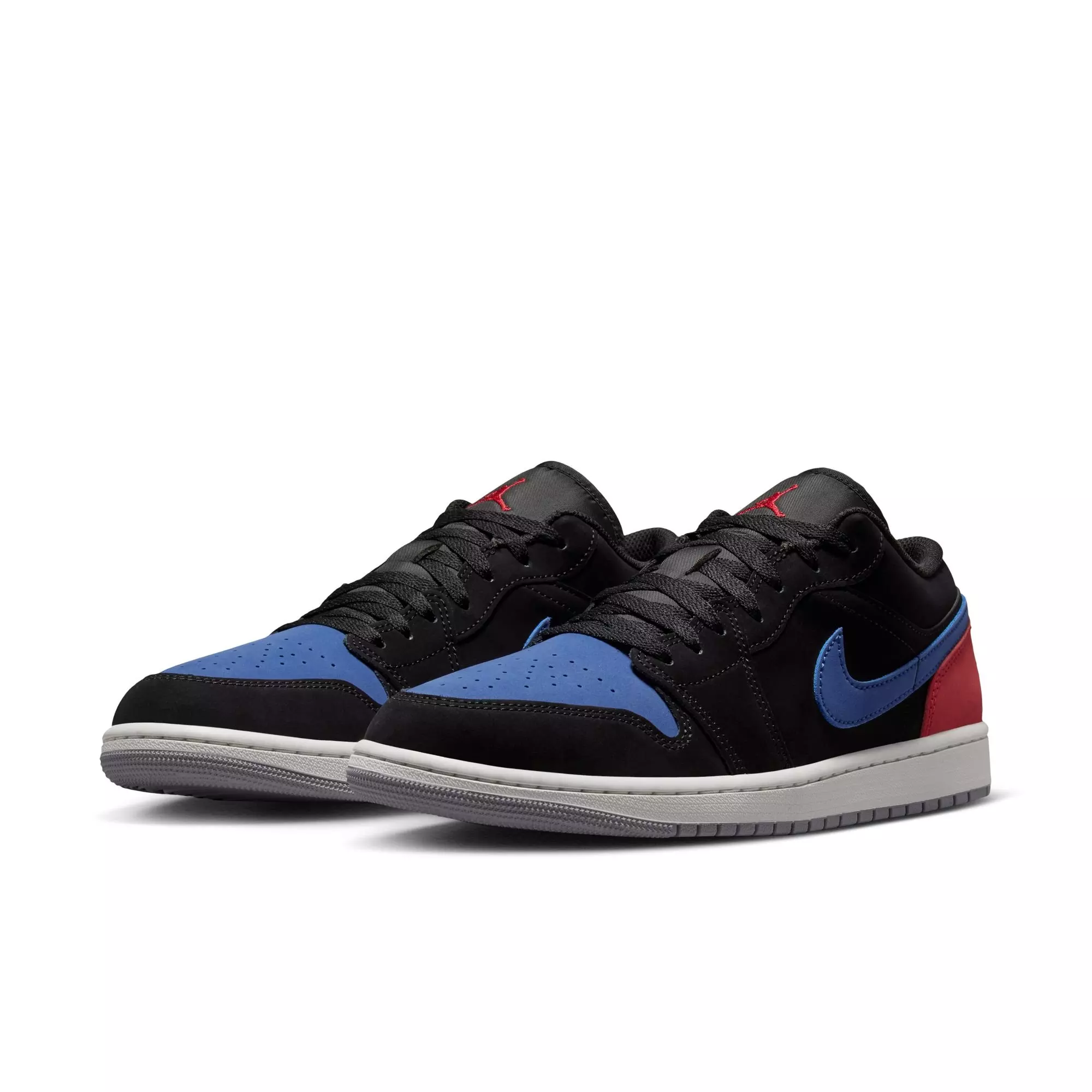 Jordan 1 Low "Black/Summit White/True Blue/Varsity Red" Men's Shoe - BLACK/RED/BLUE