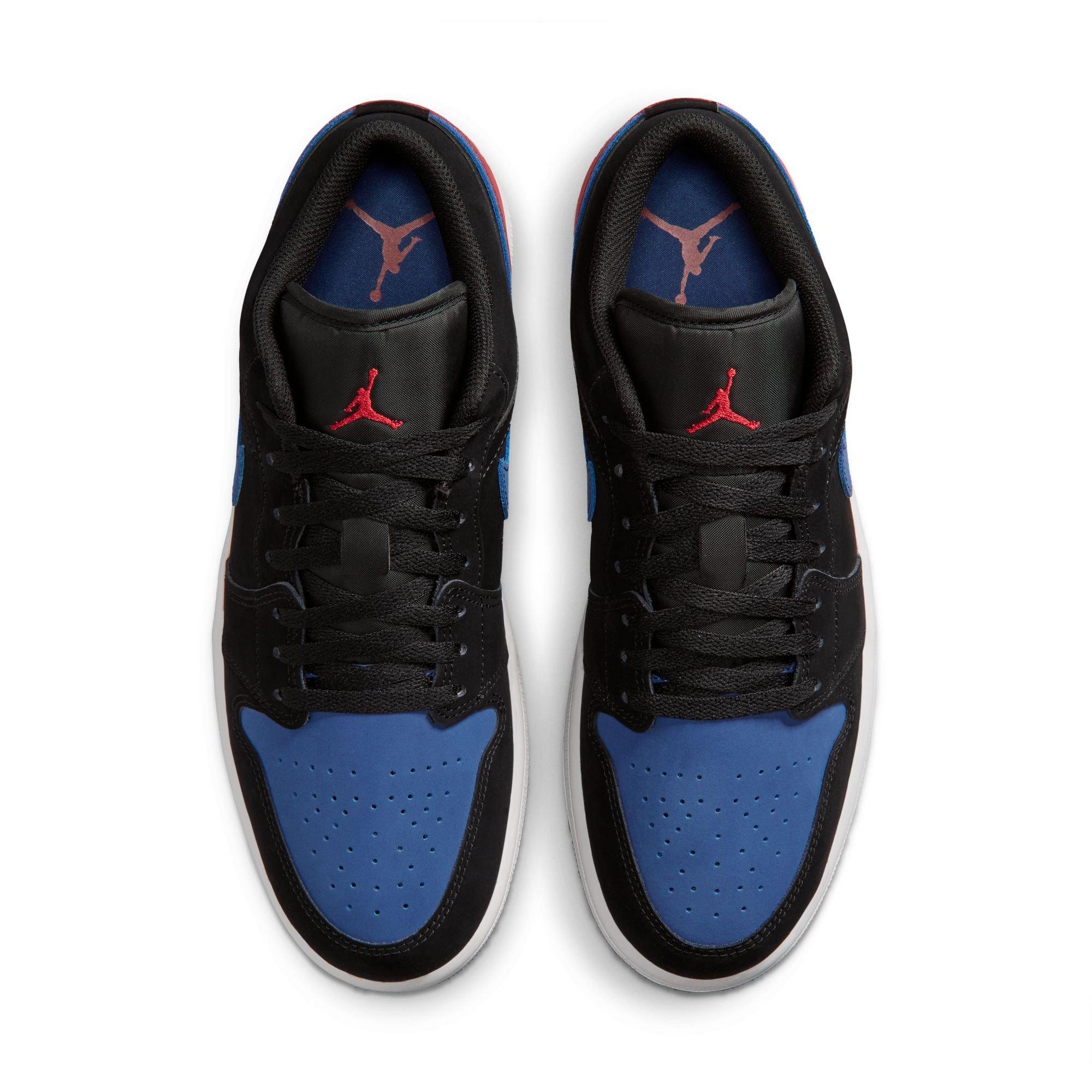 Jordan 1 Low "Black/Summit White/True Blue/Varsity Red" Men's Shoe - BLACK/RED/BLUE Thumbnail View 6
