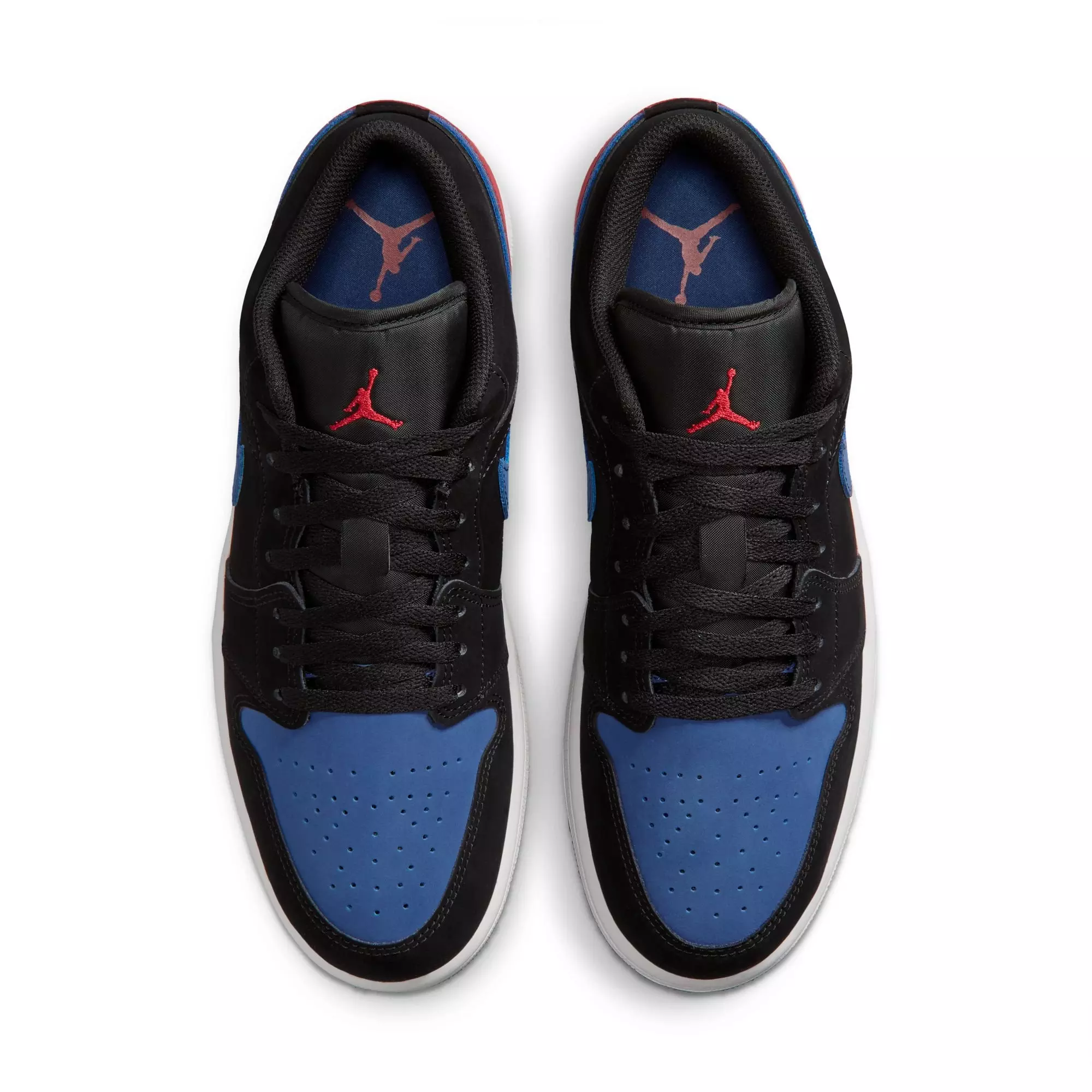 Jordan 1 Low "Black/Summit White/True Blue/Varsity Red" Men's Shoe - BLACK/RED/BLUE