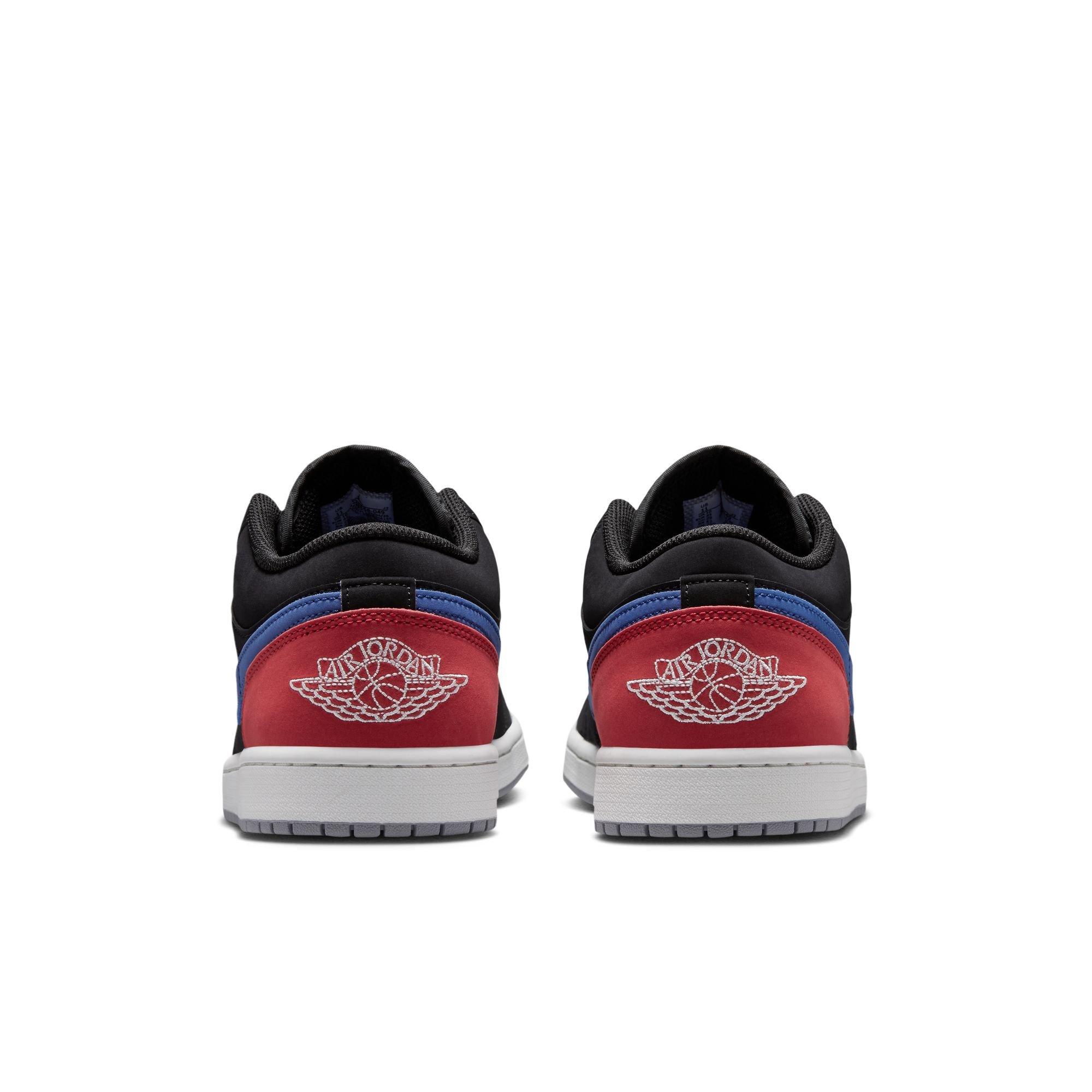 Jordan 1 Low "Black/Summit White/True Blue/Varsity Red" Men's Shoe - BLACK/RED/BLUE Thumbnail View 7