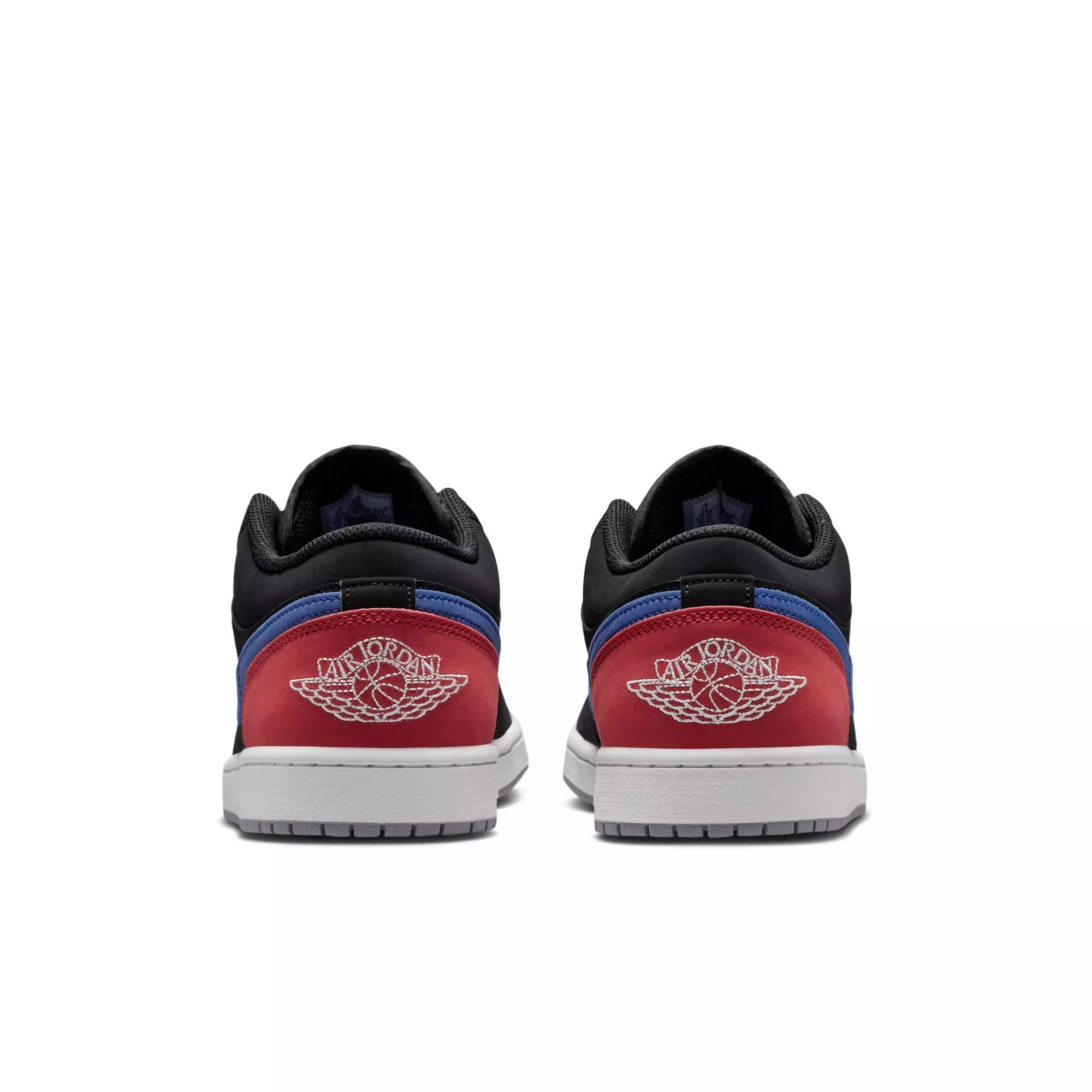 Jordan 1 Low "Black/Summit White/True Blue/Varsity Red" Men's Shoe - BLACK/RED/BLUE