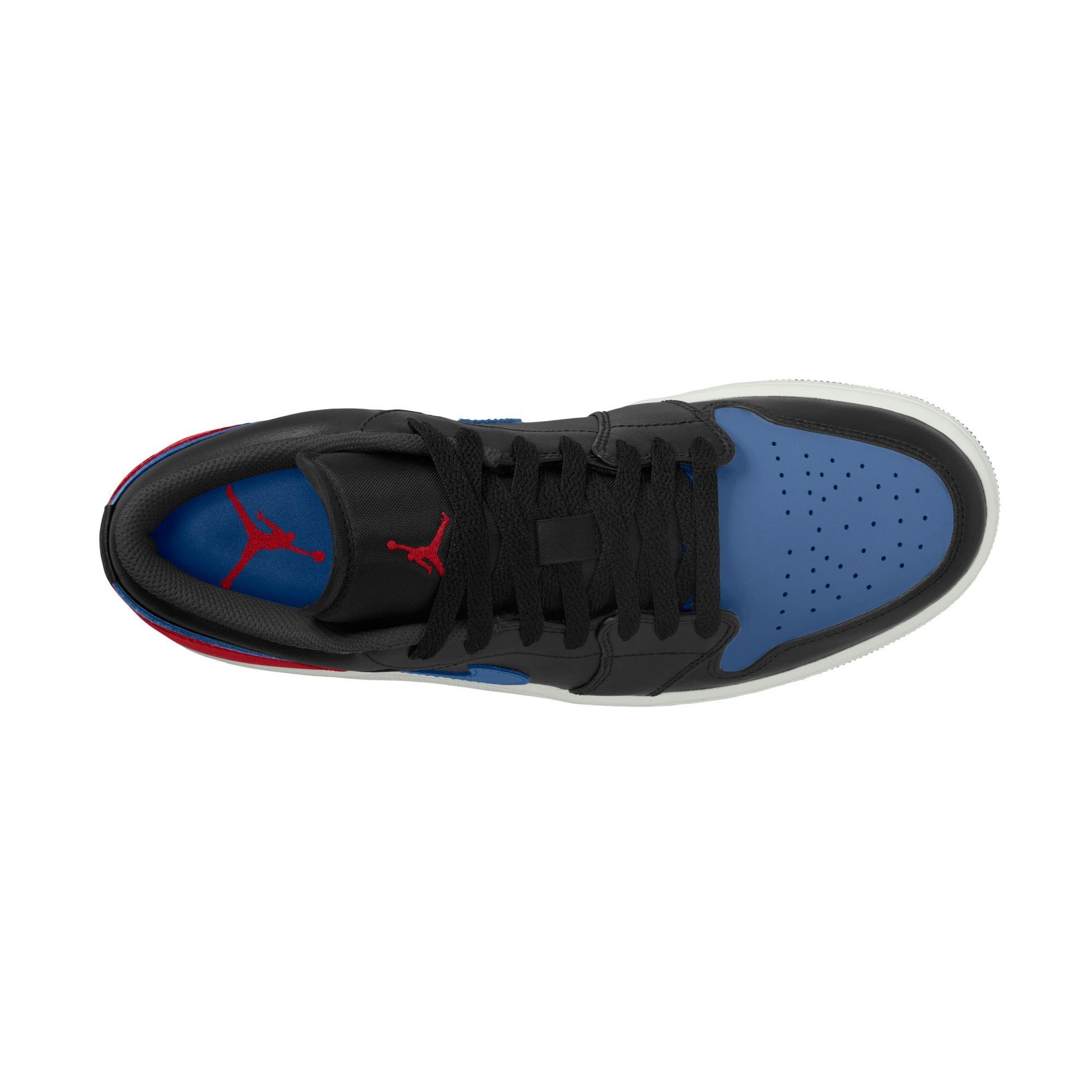 Jordan 1 Low "Black/Summit White/True Blue/Varsity Red" Men's Shoe - BLACK/RED/BLUE Thumbnail View 8