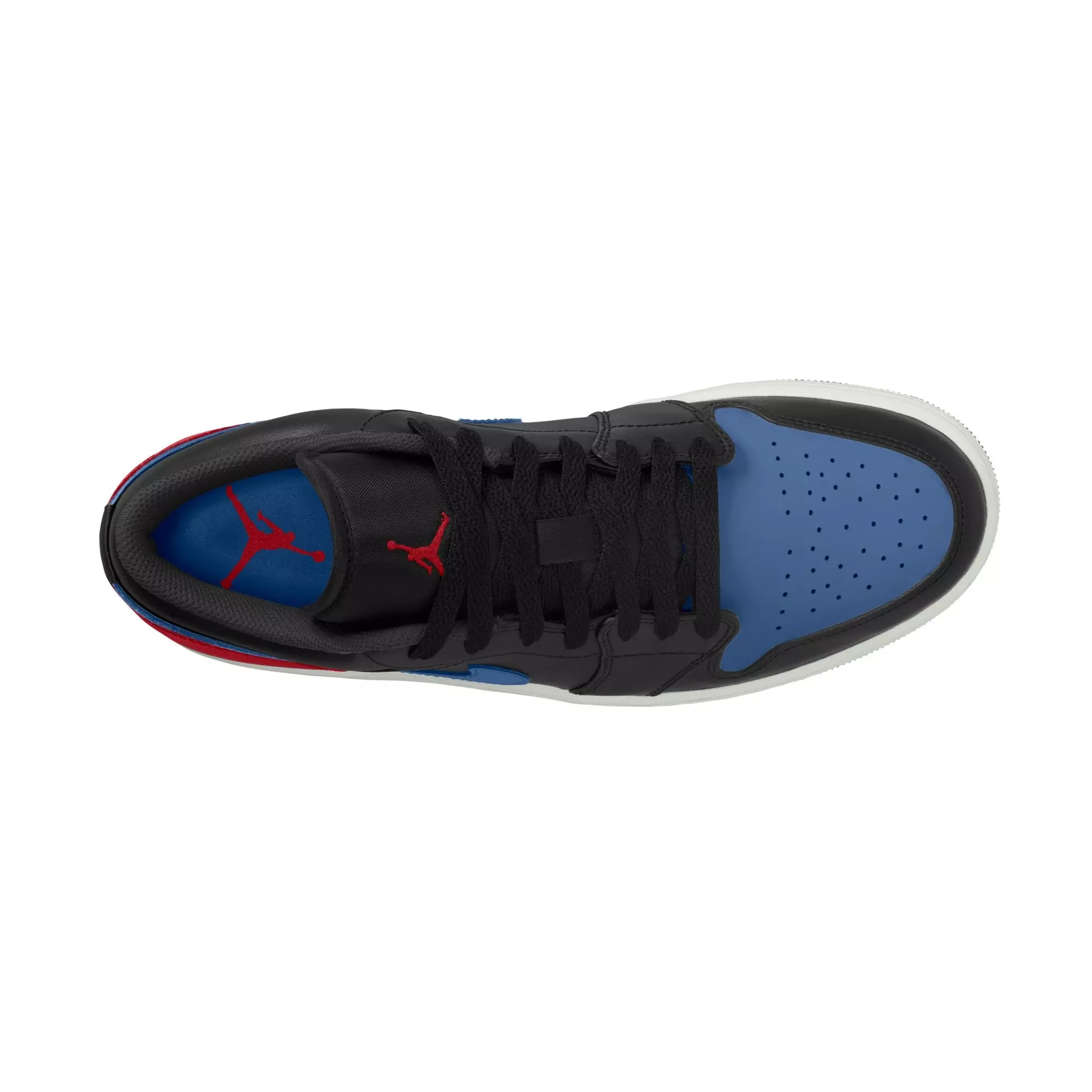 Jordan 1 Low "Black/Summit White/True Blue/Varsity Red" Men's Shoe - BLACK/RED/BLUE