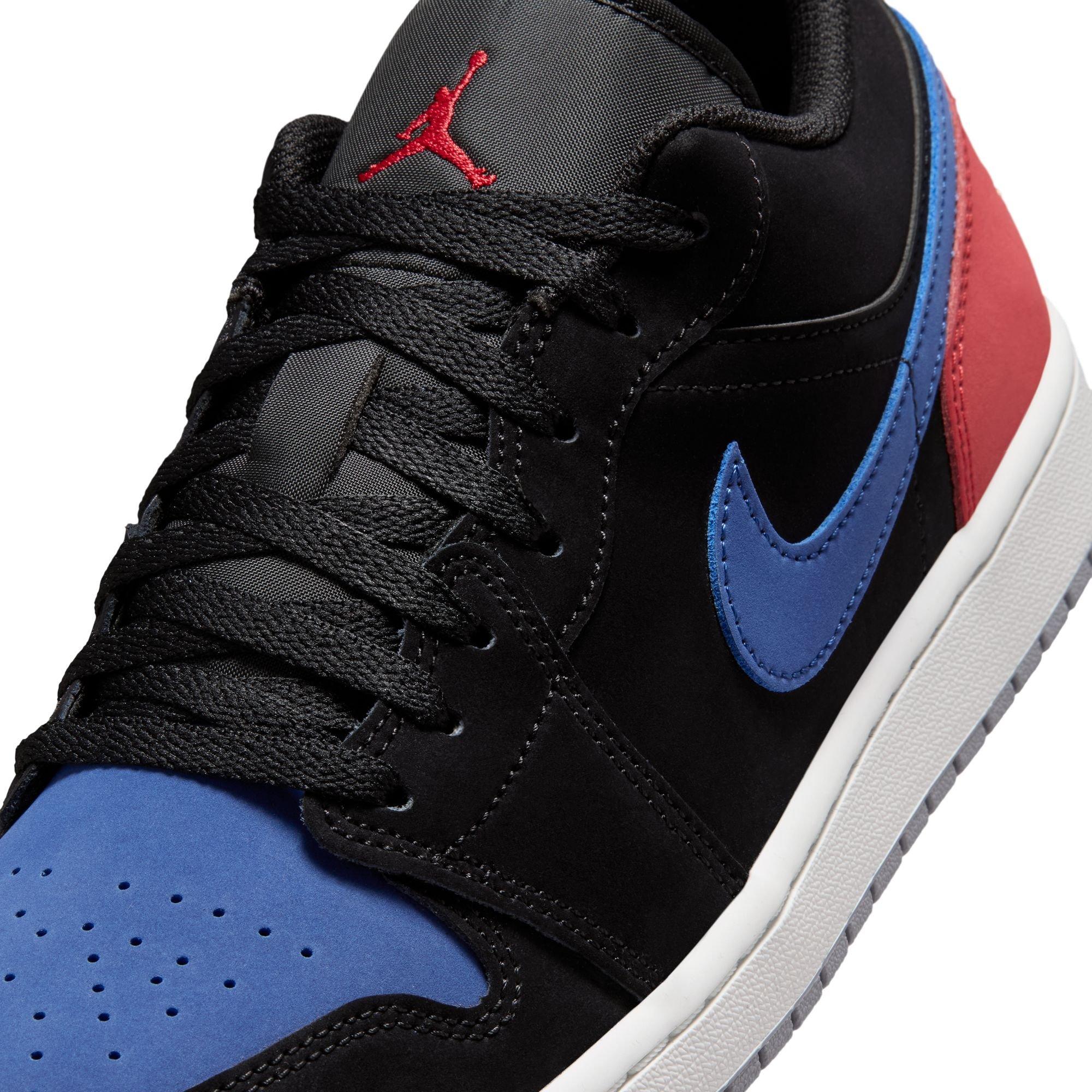 Jordan 1 Low "Black/Summit White/True Blue/Varsity Red" Men's Shoe - BLACK/RED/BLUE Thumbnail View 10