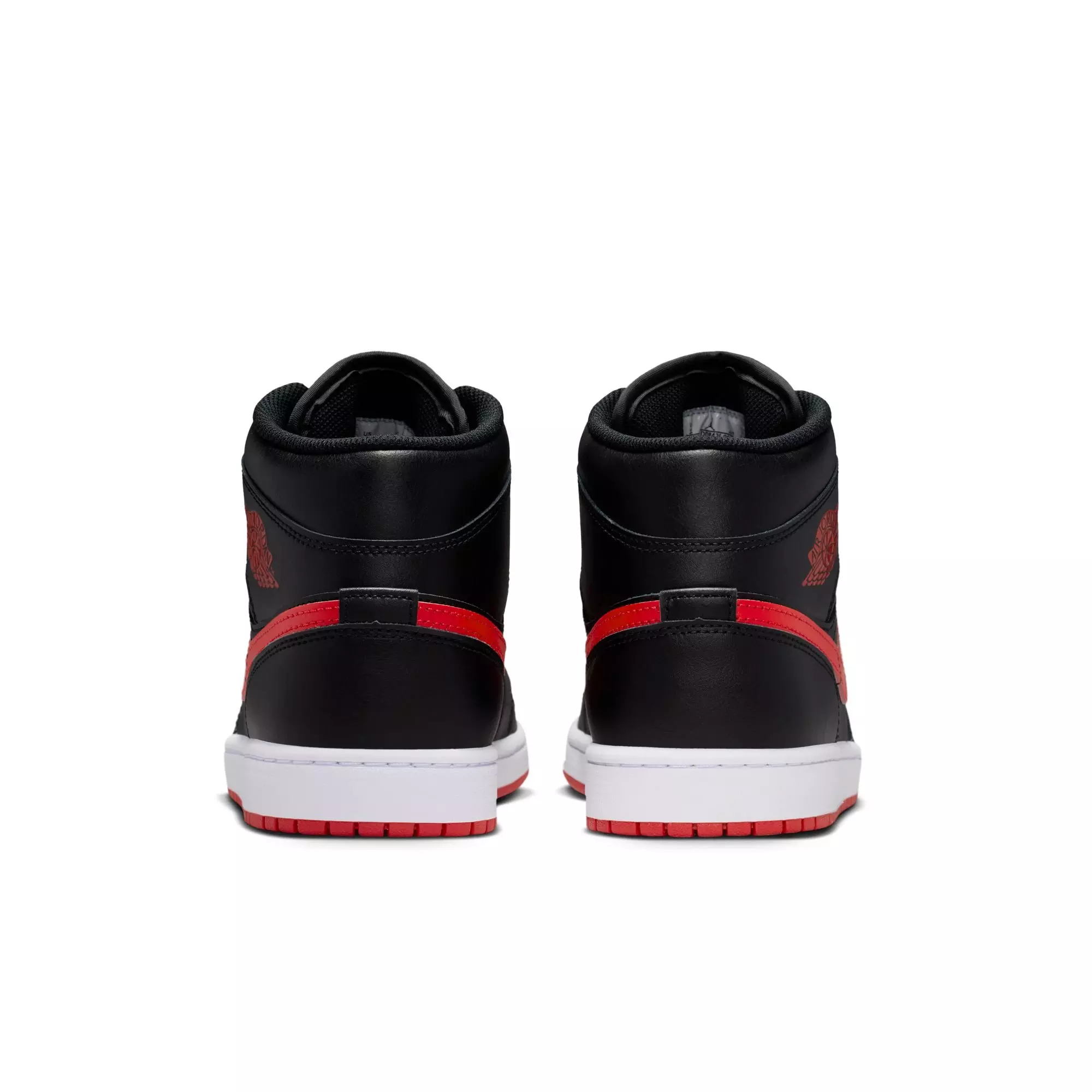 Jordan 1 Mid "Black/University Red/White" Men's Shoe - BLACK/RED/WHITE