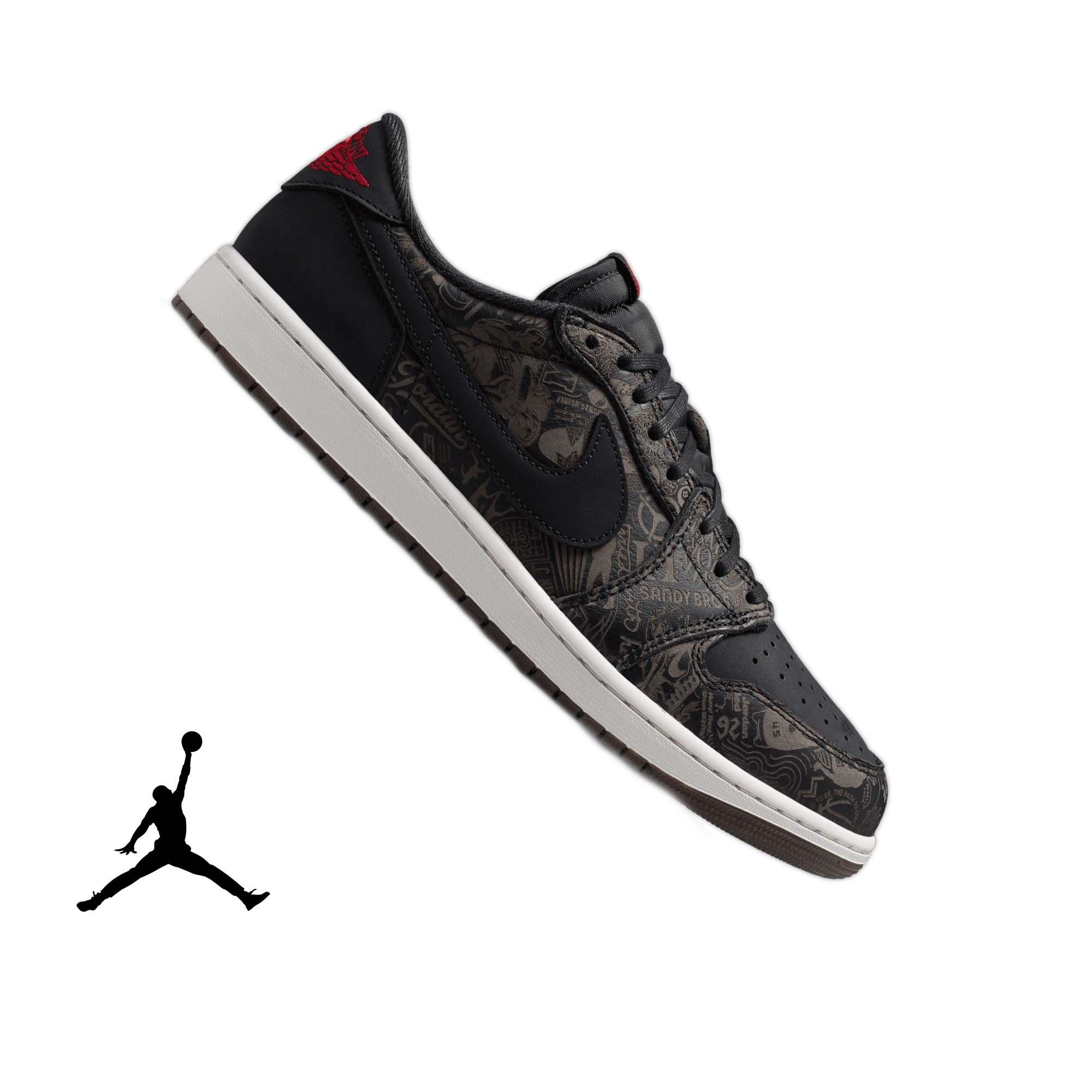 Jordan 1 Low OG "Laser" Men's Shoe - BLACK/VARSITY RED/SUMMIT WHITE
