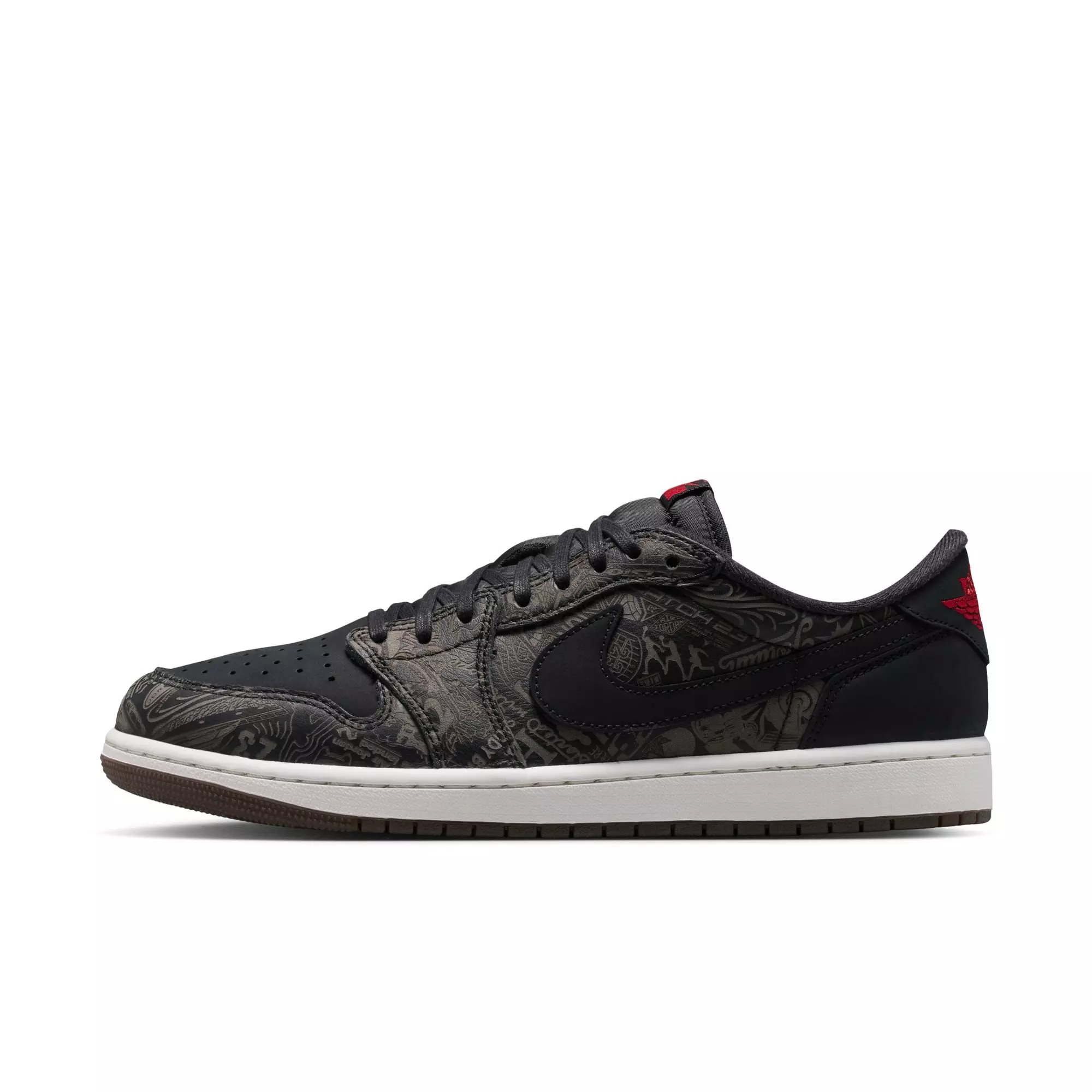 Jordan 1 Low OG "Laser" Men's Shoe - BLACK/VARSITY RED/SUMMIT WHITE