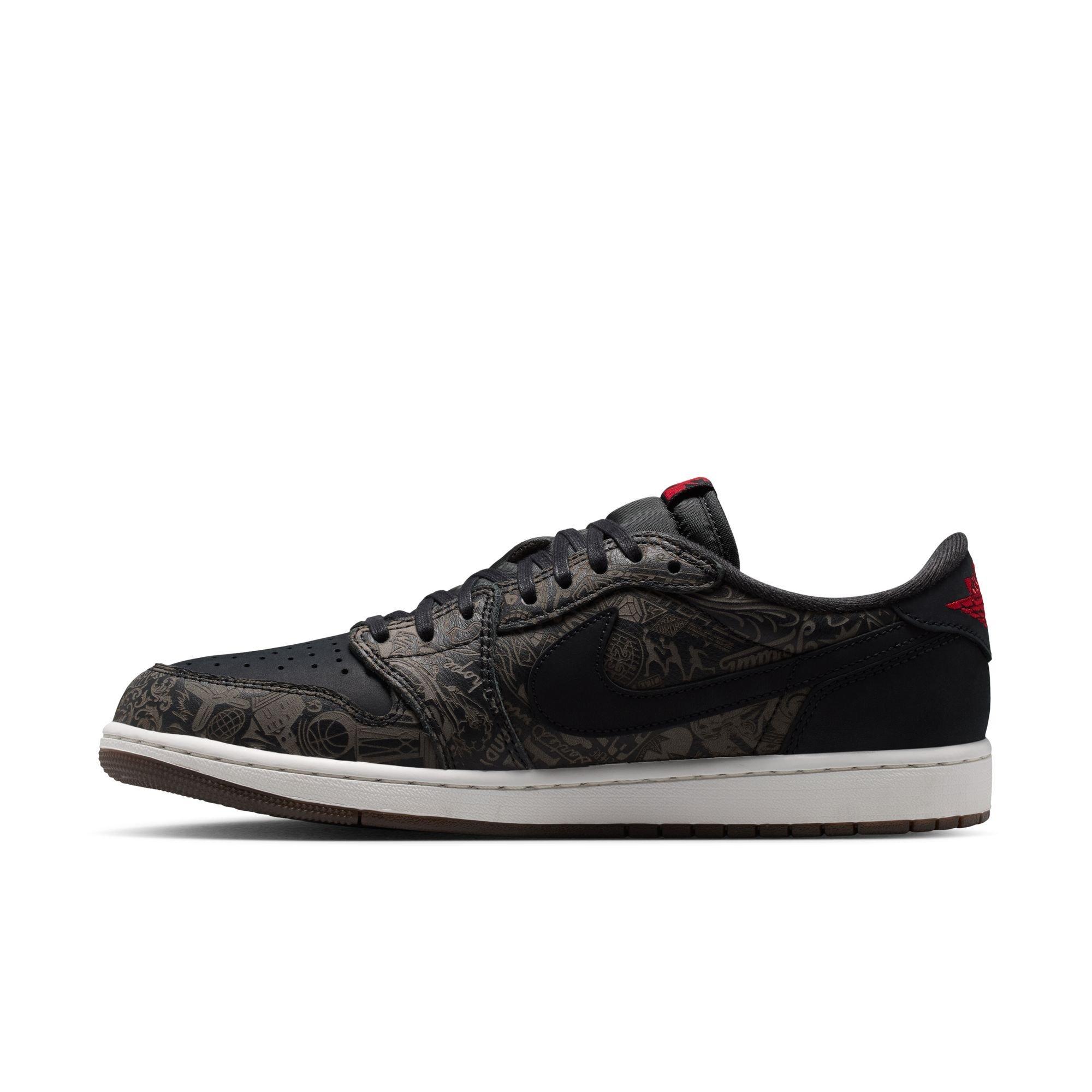 Jordan 1 Low OG "Laser" Men's Shoe - BLACK/VARSITY RED/SUMMIT WHITE