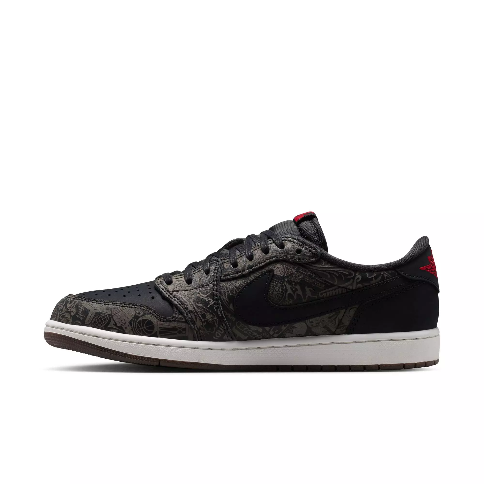 Jordan 1 Low OG "Laser" Men's Shoe - BLACK/VARSITY RED/SUMMIT WHITE