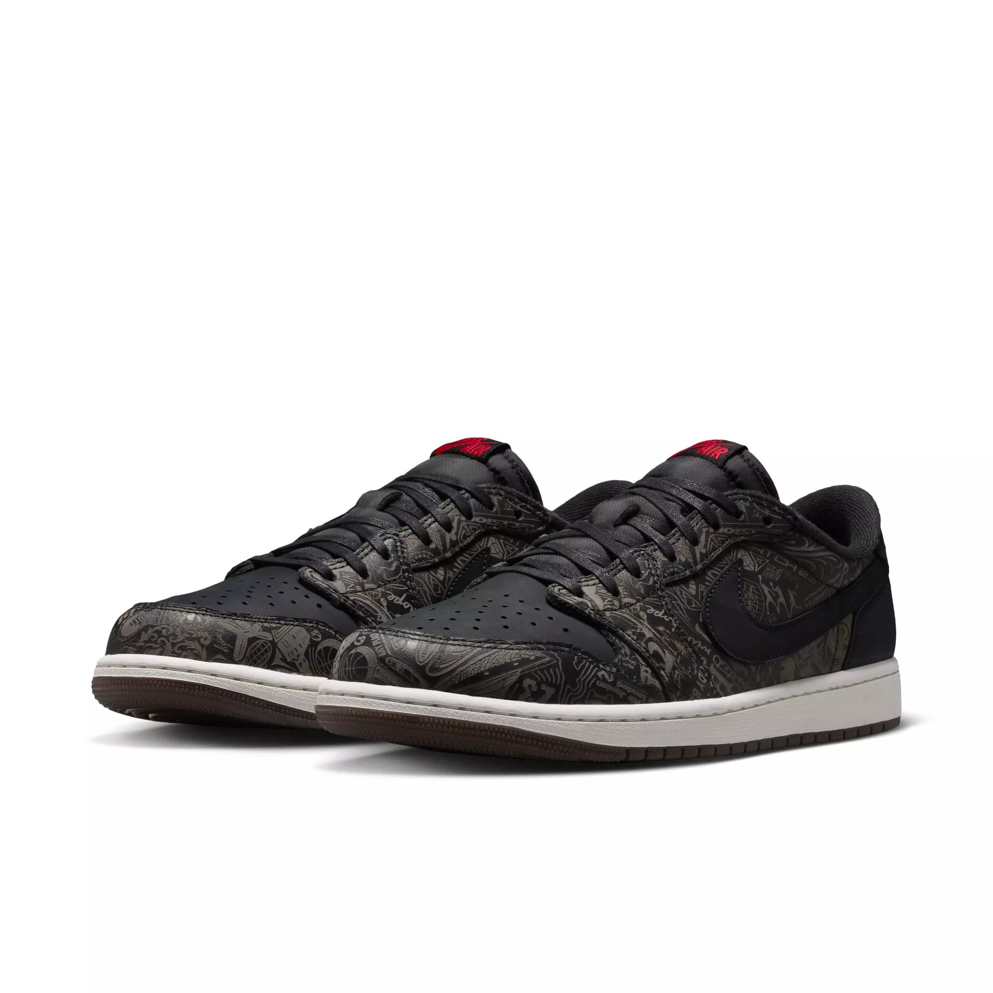 Jordan 1 Low OG "Laser" Men's Shoe - BLACK/VARSITY RED/SUMMIT WHITE